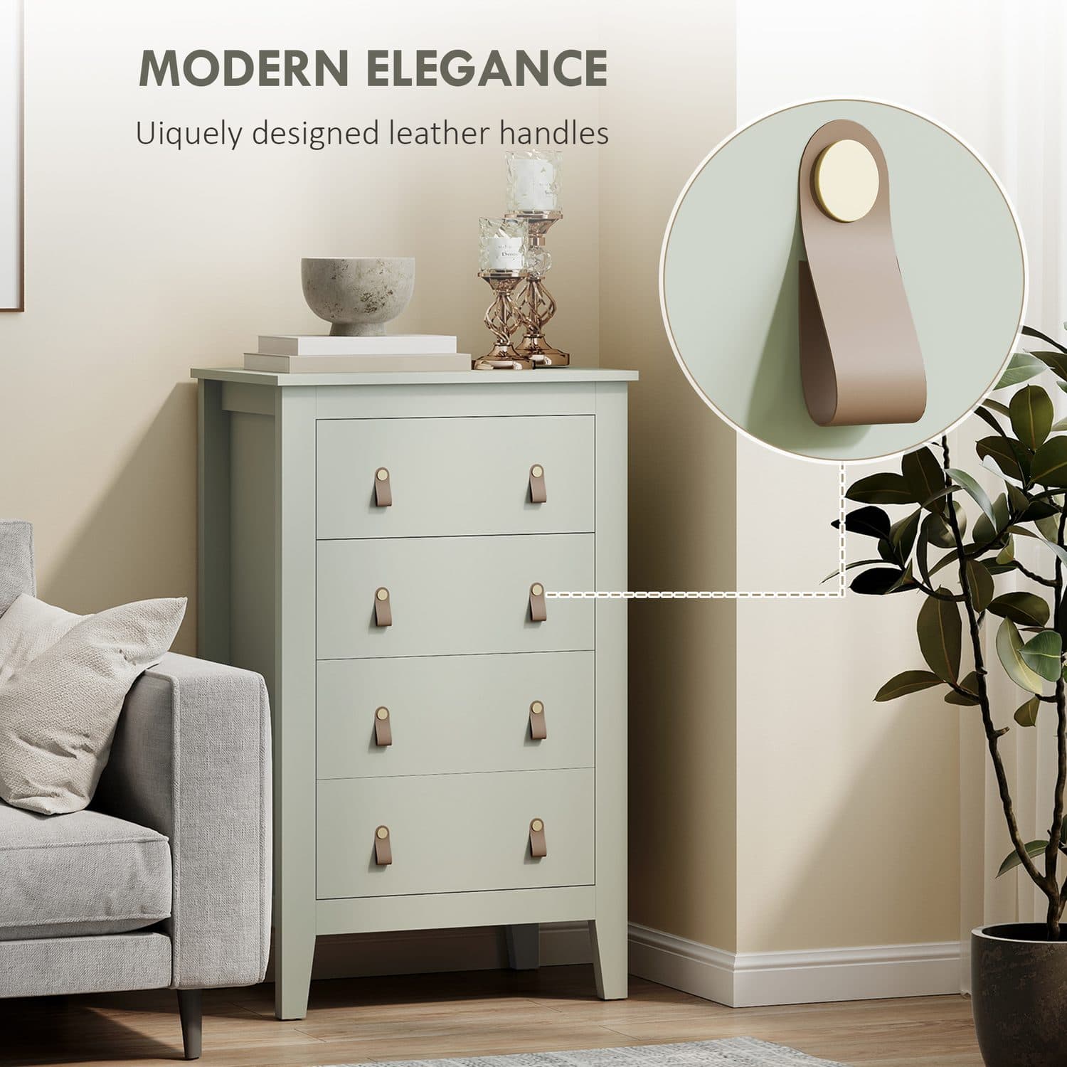 Modern Green 4-Drawer Chest - image 1