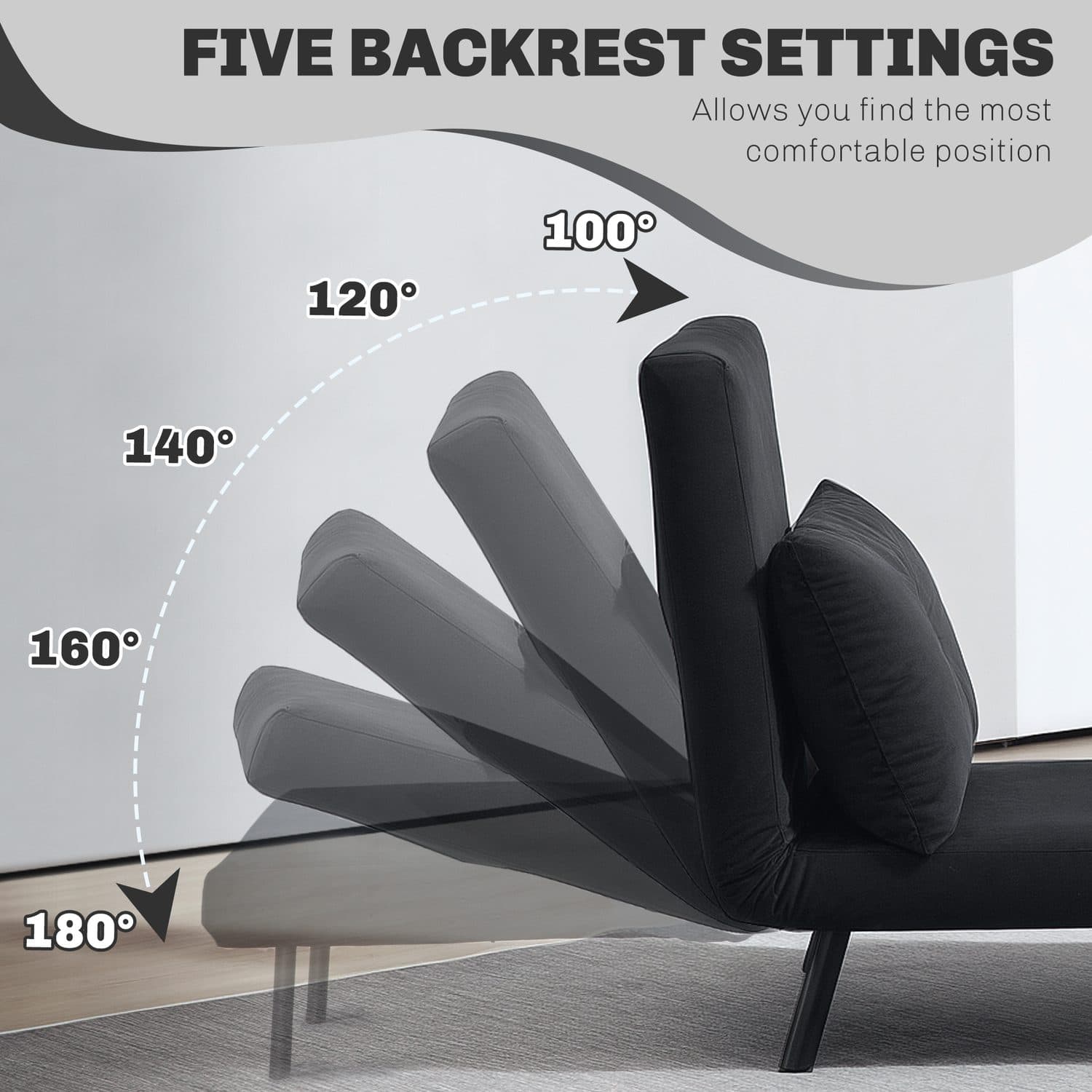 4-in-1 Velvet Chair Bed - image 5