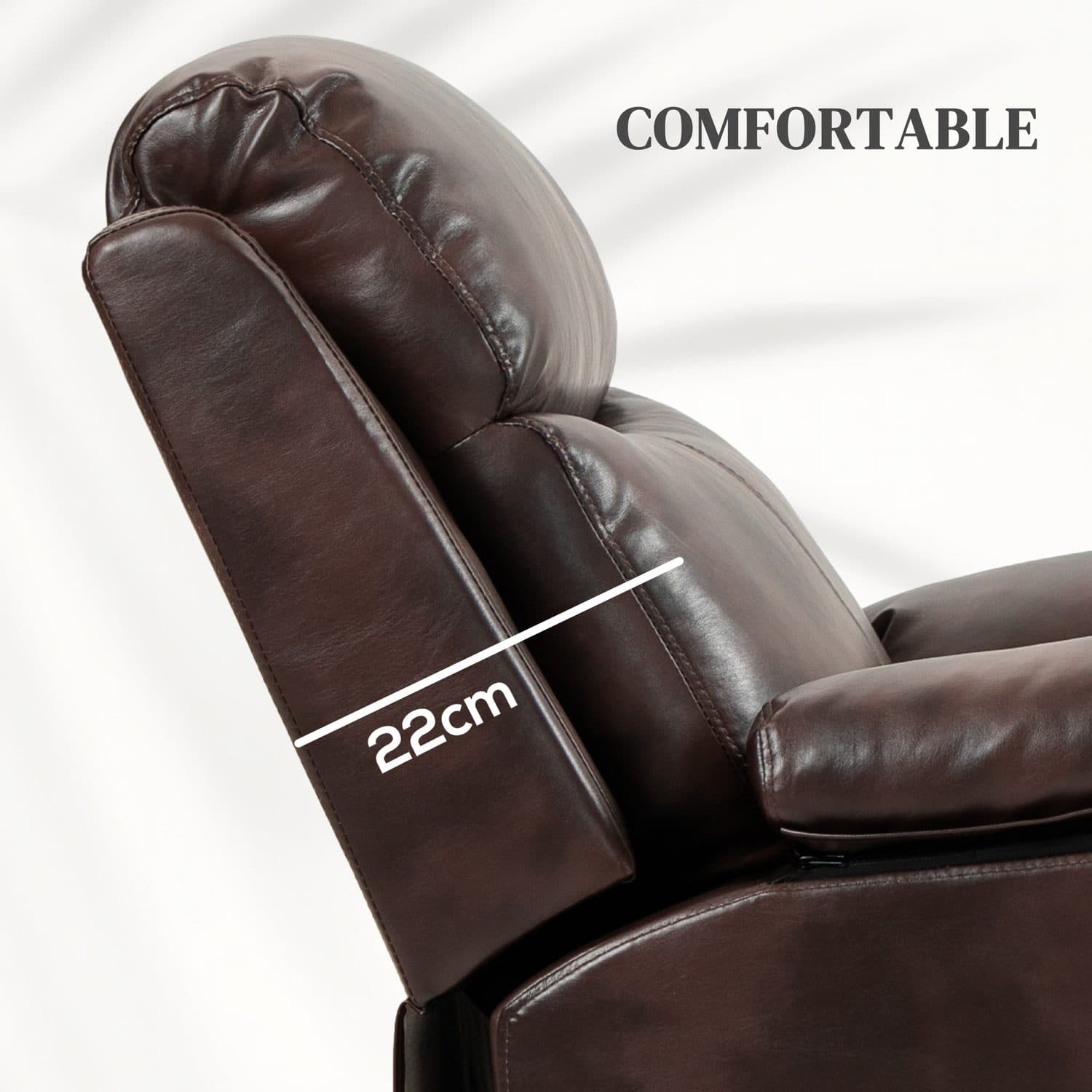 Dark Brown Faux Leather Electric Riser Recliner - image 1