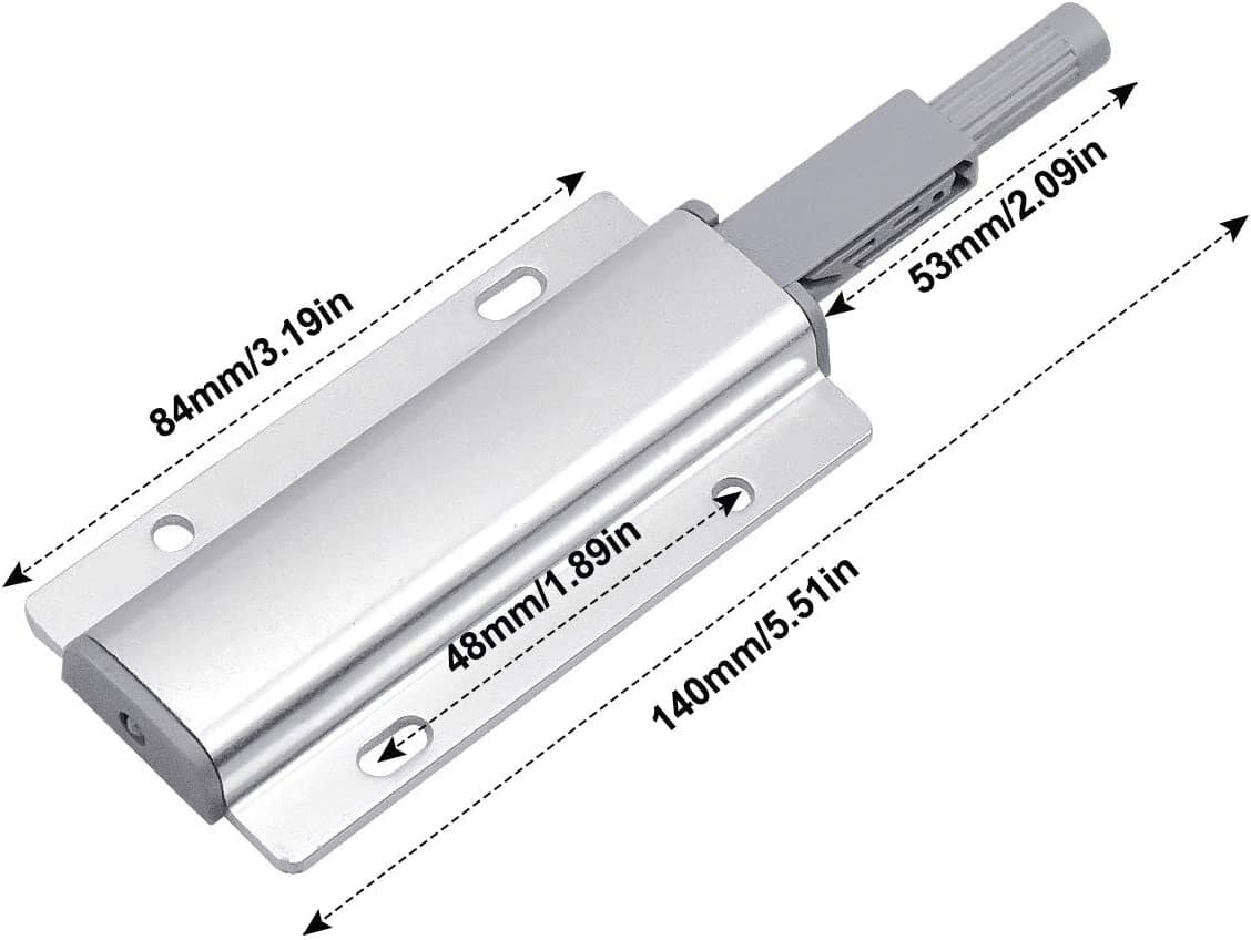Handle-Free Cabinet Opening with Two Push Catches - Default