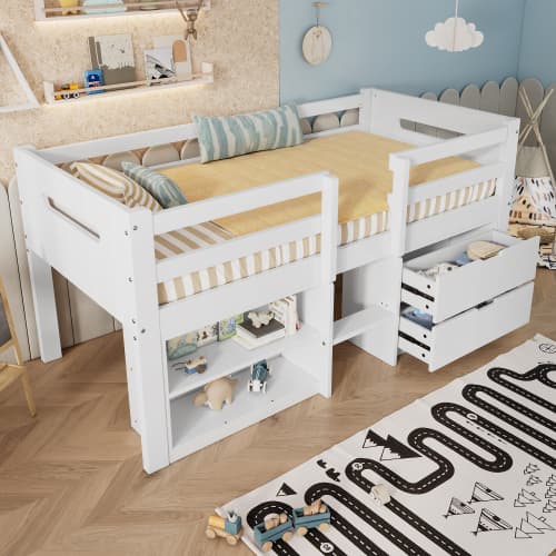 Villalta Home White Single Storage Bed