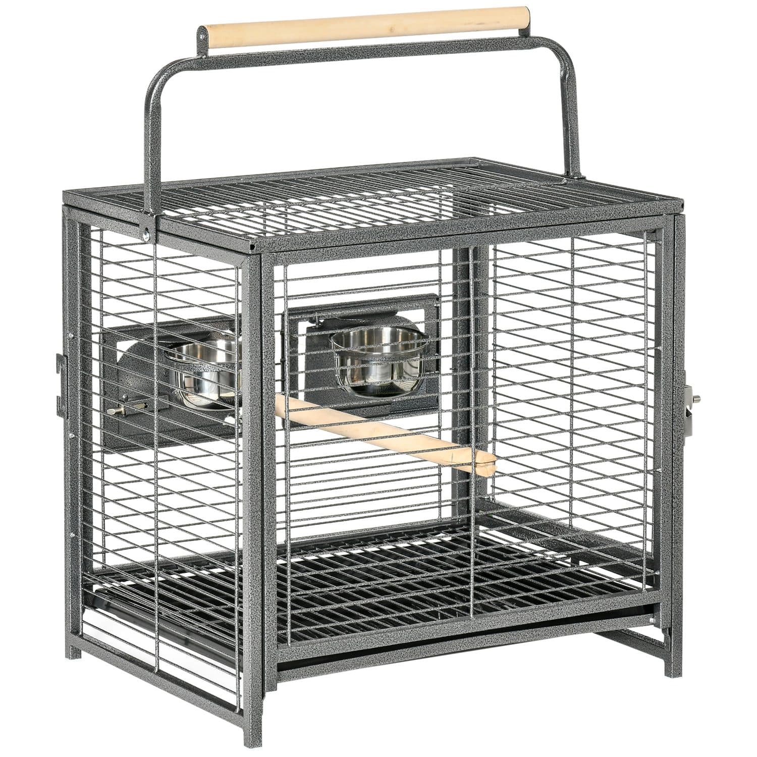 PawHut Lightweight Travel Bird Cage with Carry Handle