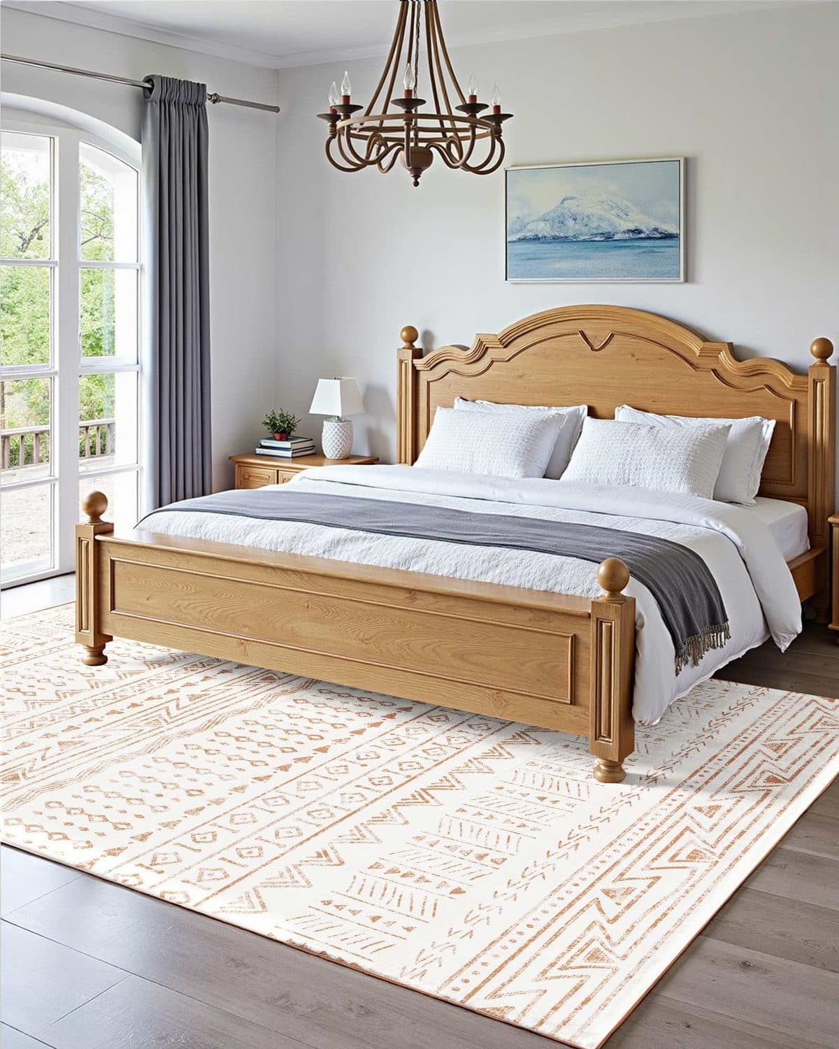 Washable 5x7 Beige Area Rug - image 4
