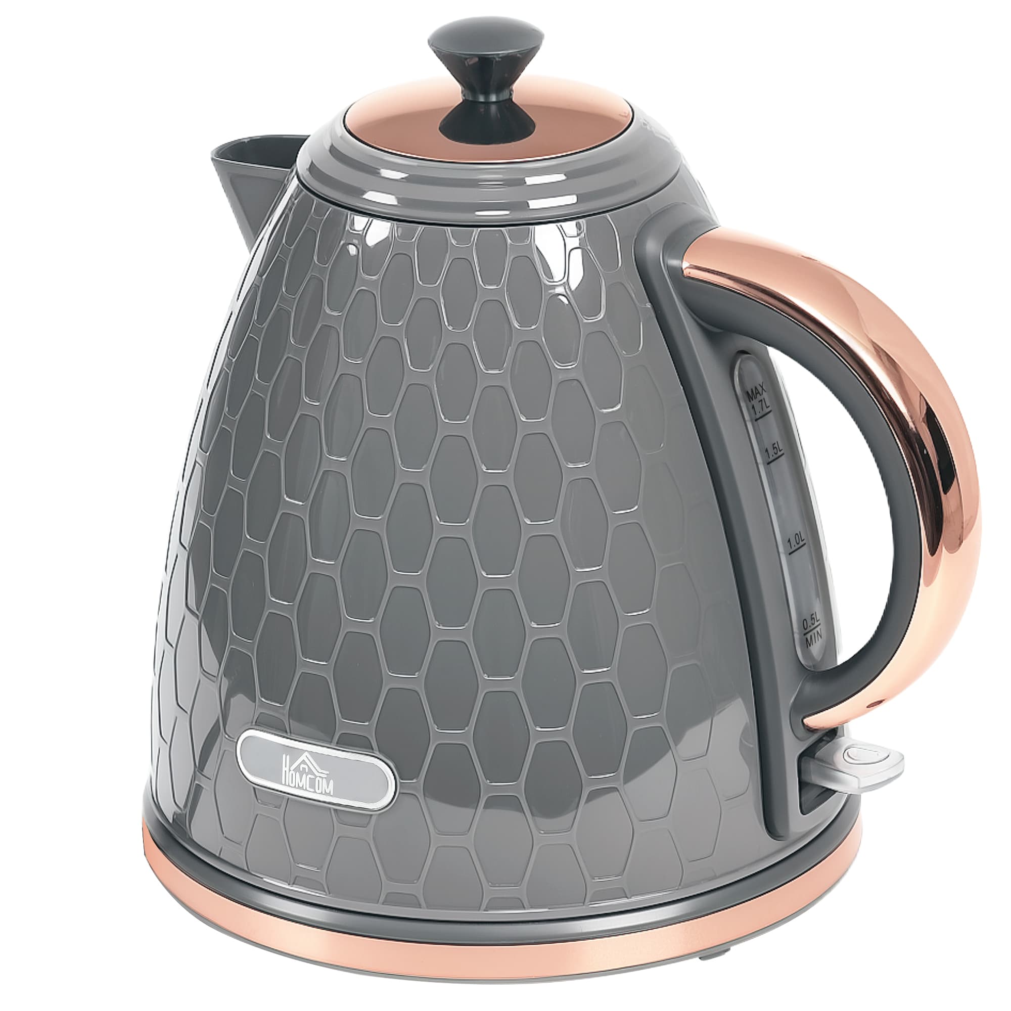 Grey Honeycomb Rapid Boil Kettle for Everyday Tea
