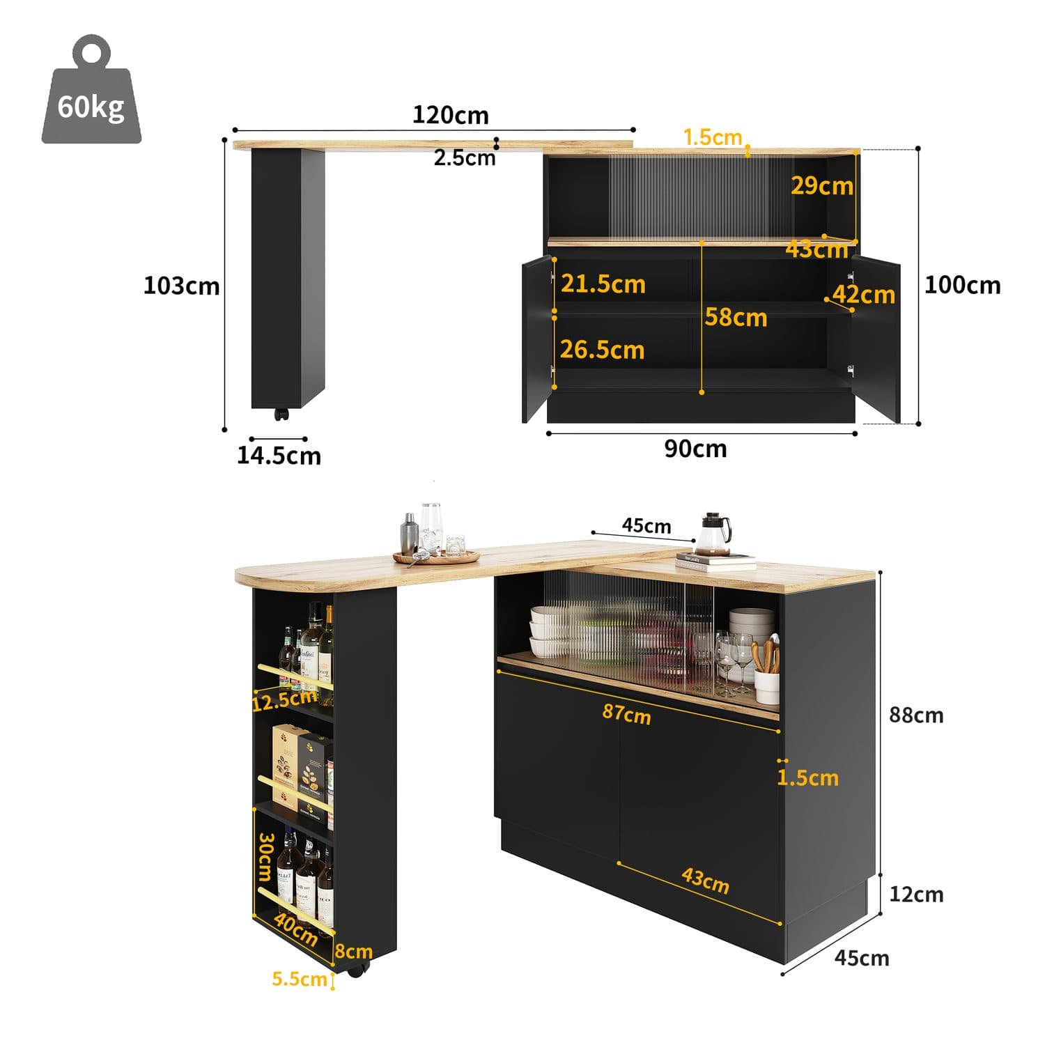 Modern 360° Swivel Sideboard - image 1