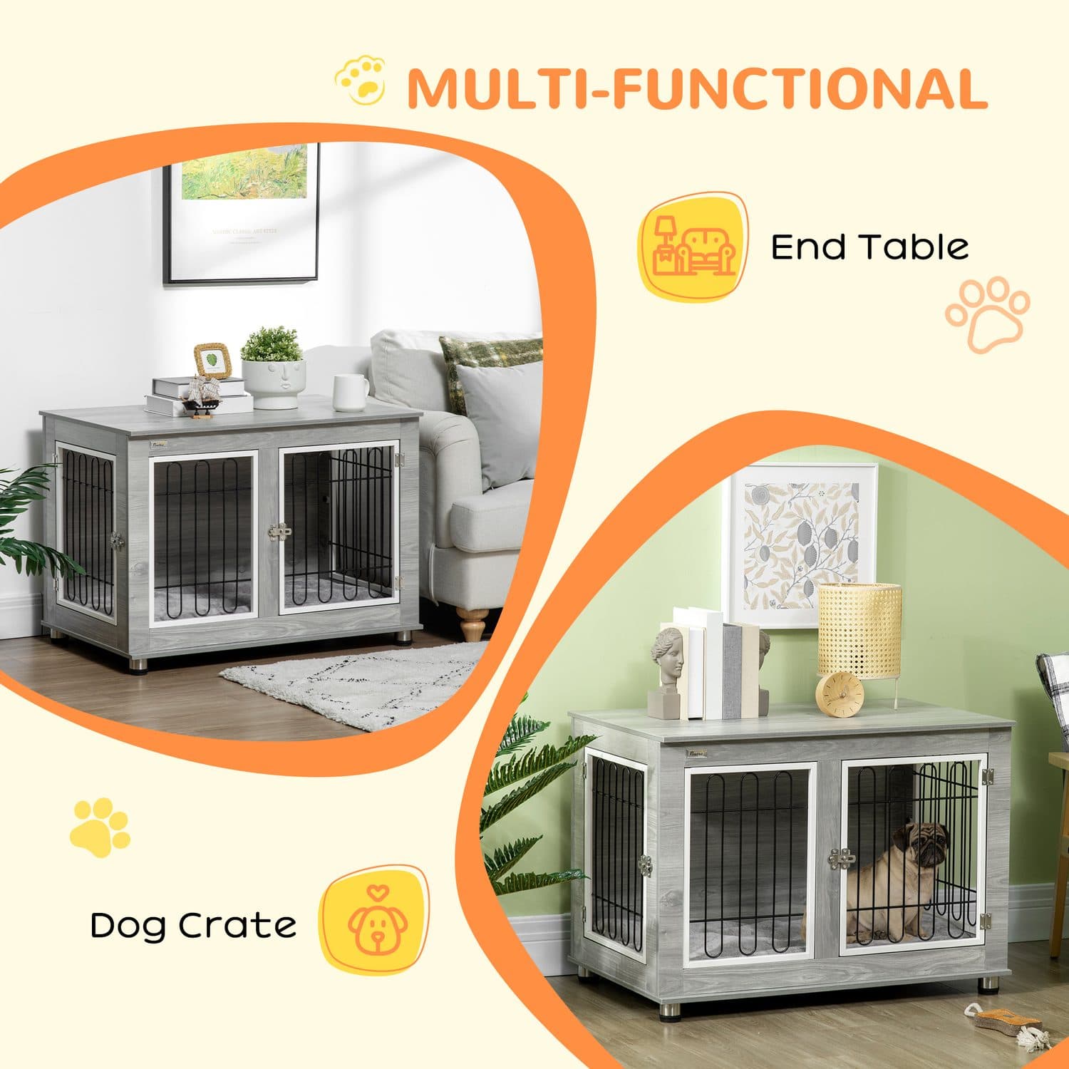 PawHut Dog Crate End Table - image 2