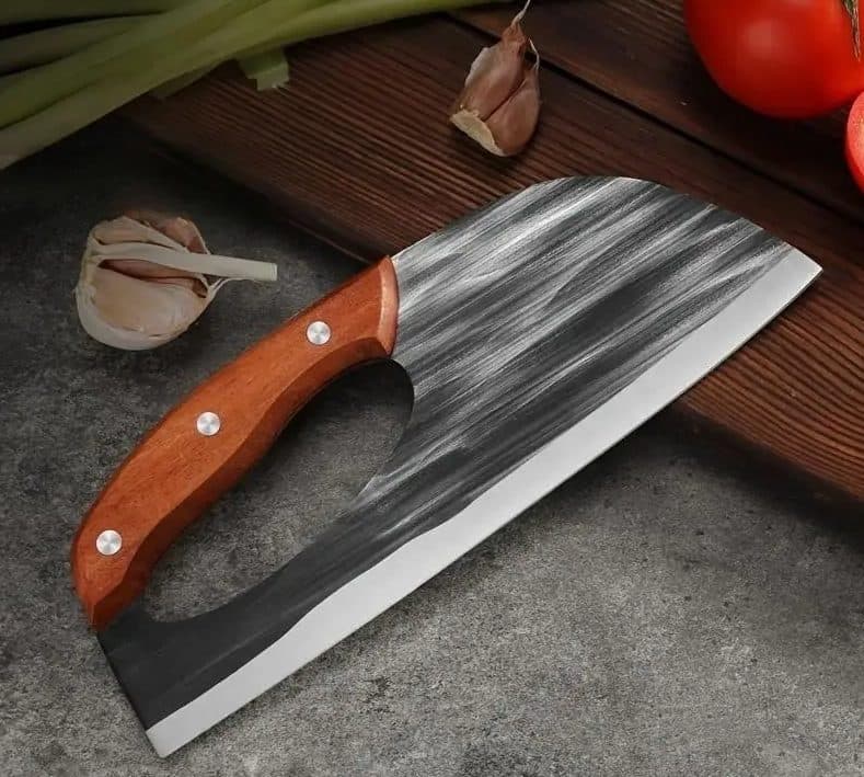 Heavy duty kitchen cleaver for meat, bones and prep - Default