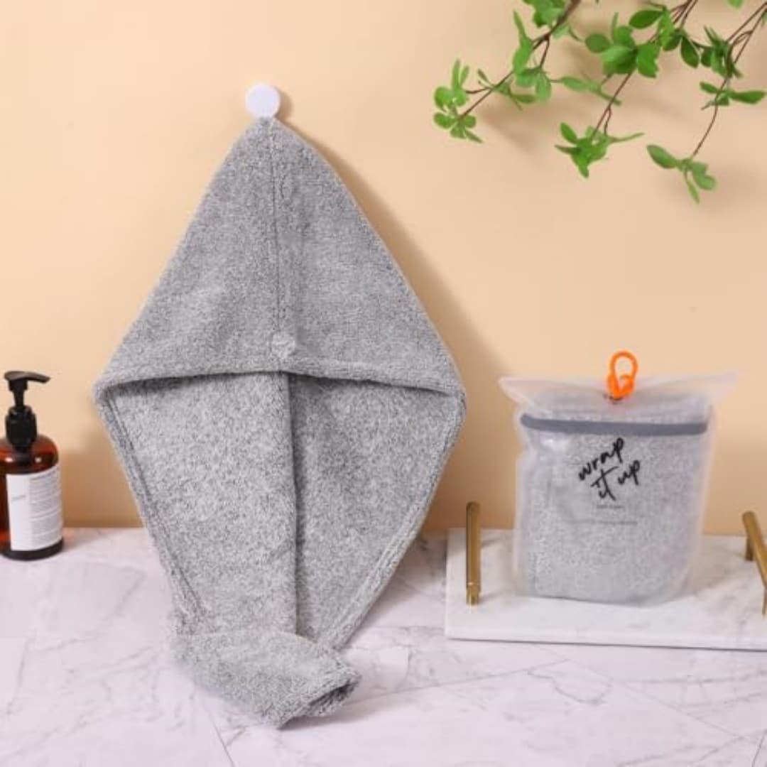Thick Microfibre Hair Drying Towel Set - Default