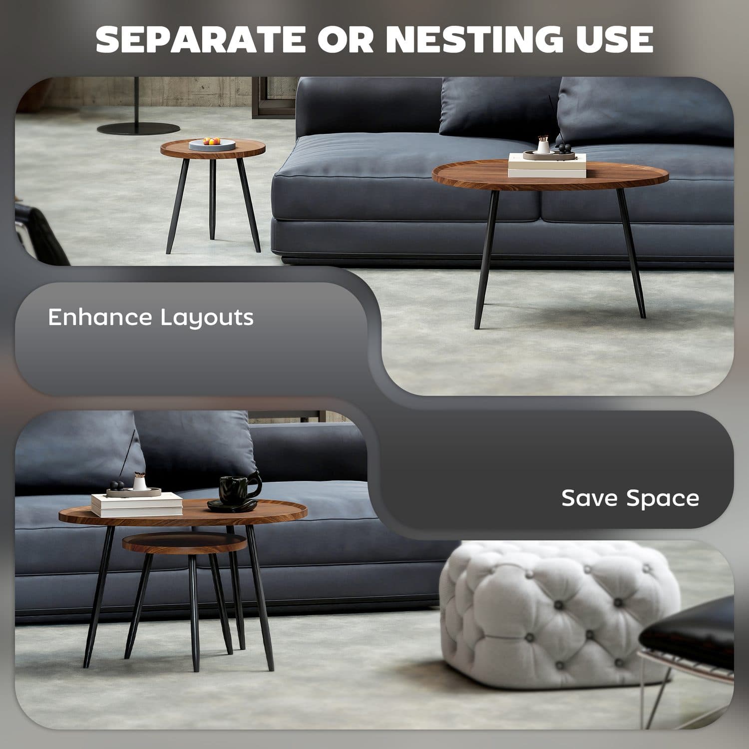 Chestnut Nesting Coffee Table Set - image 1