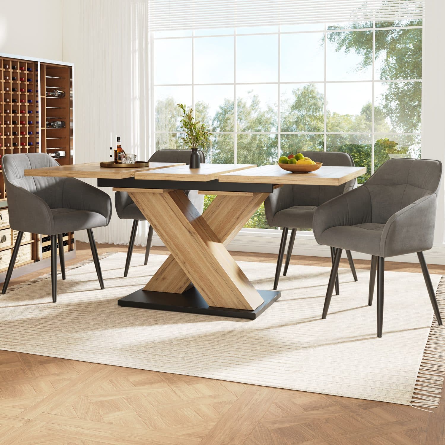 Villalta Home Extendable Wooden Dining Table - image 1