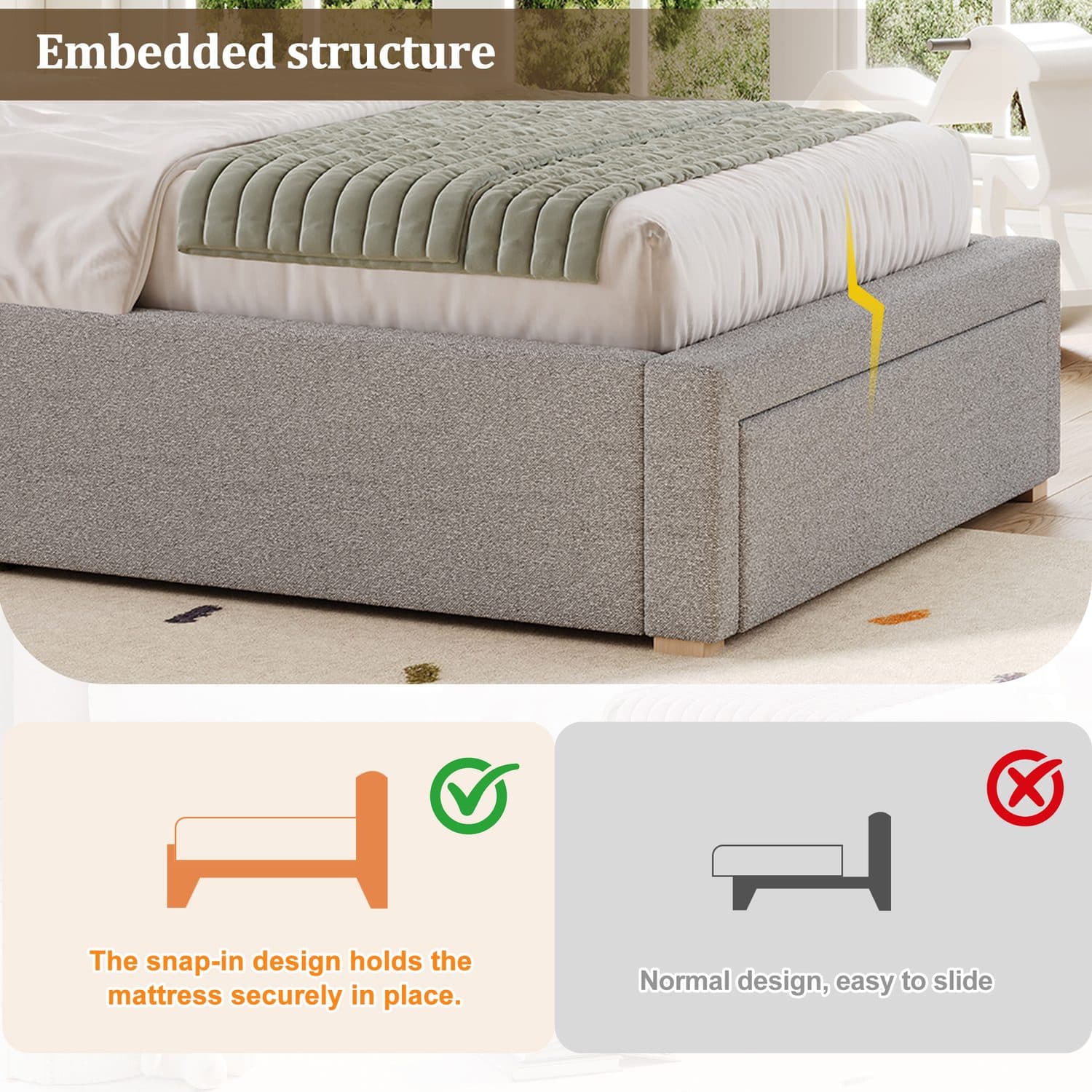 Villalta Home Grey Storage Bed - image 4