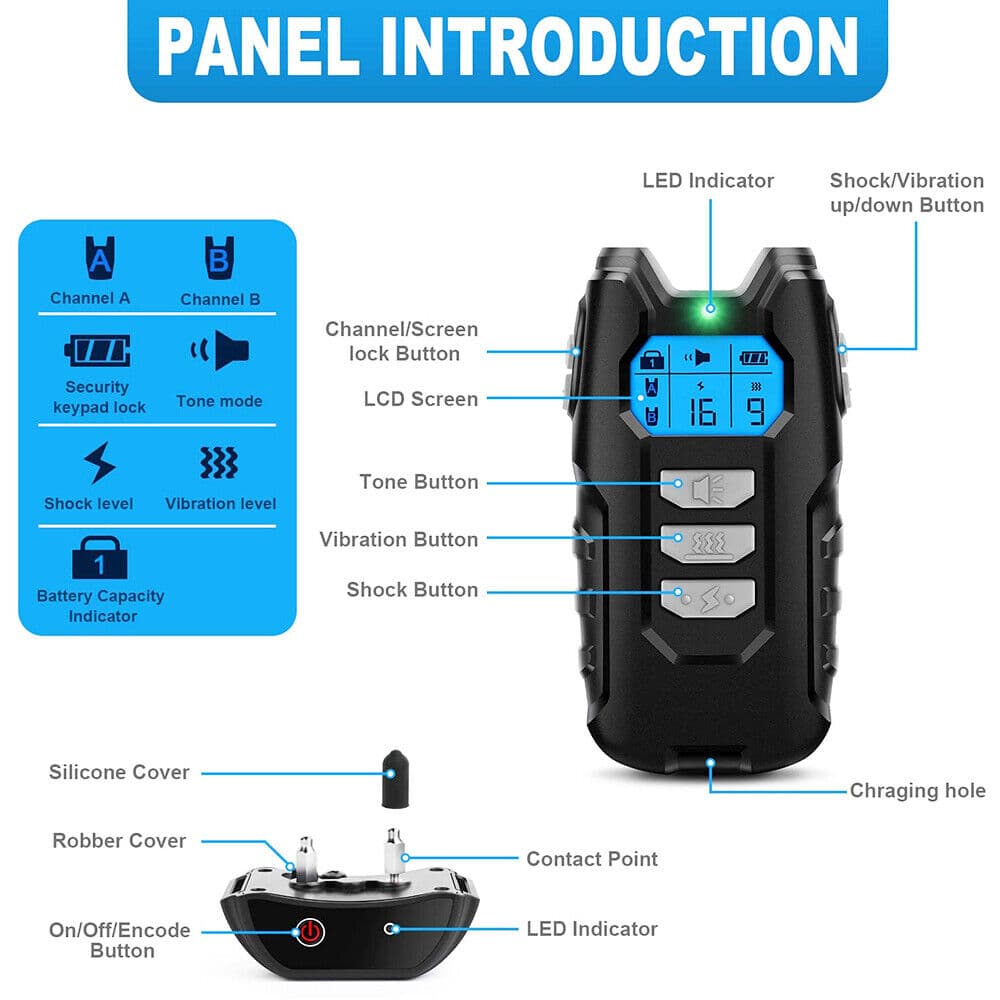 Electric Dog Training Collar with Remote Control