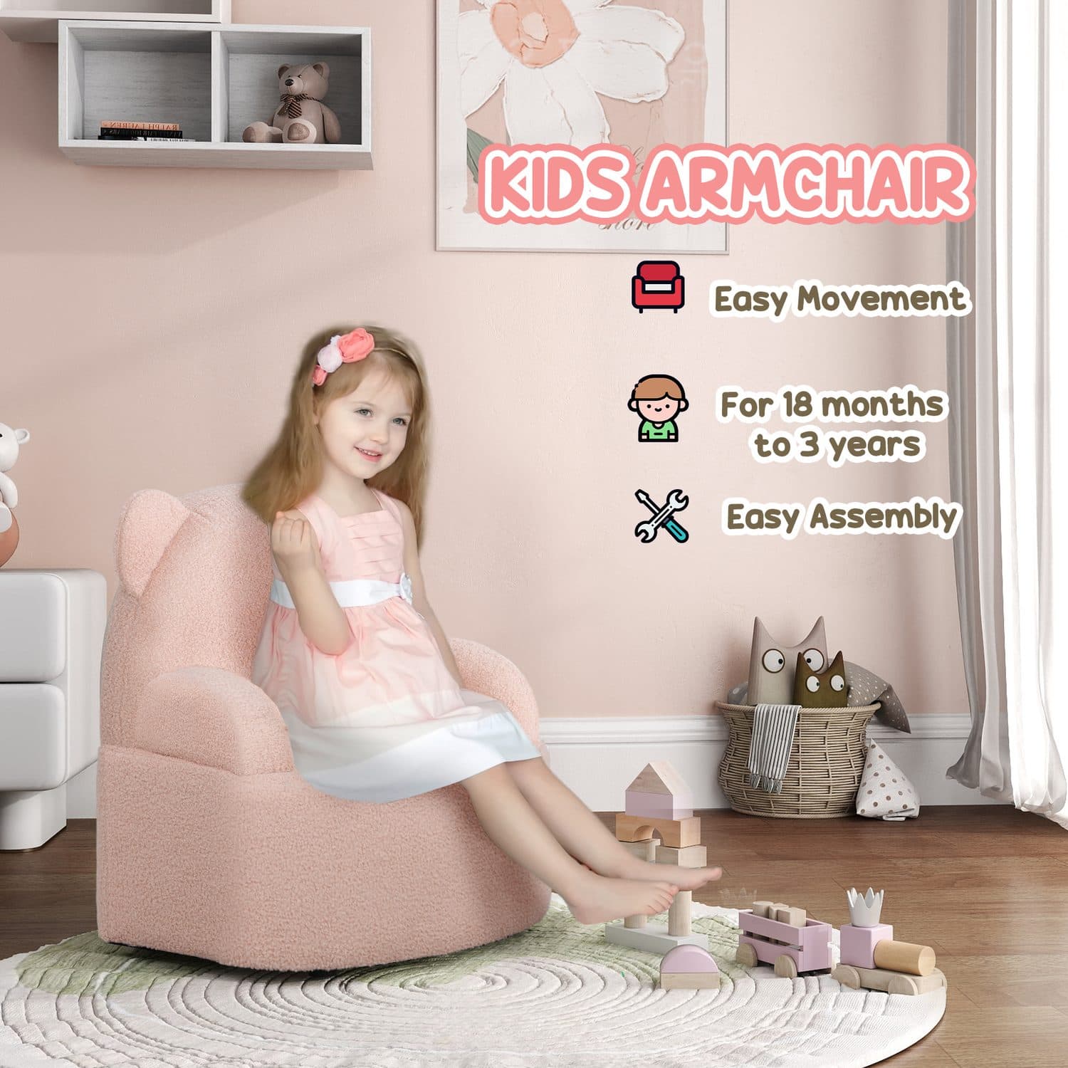 Cosy Pink Bear Armchair - image 5