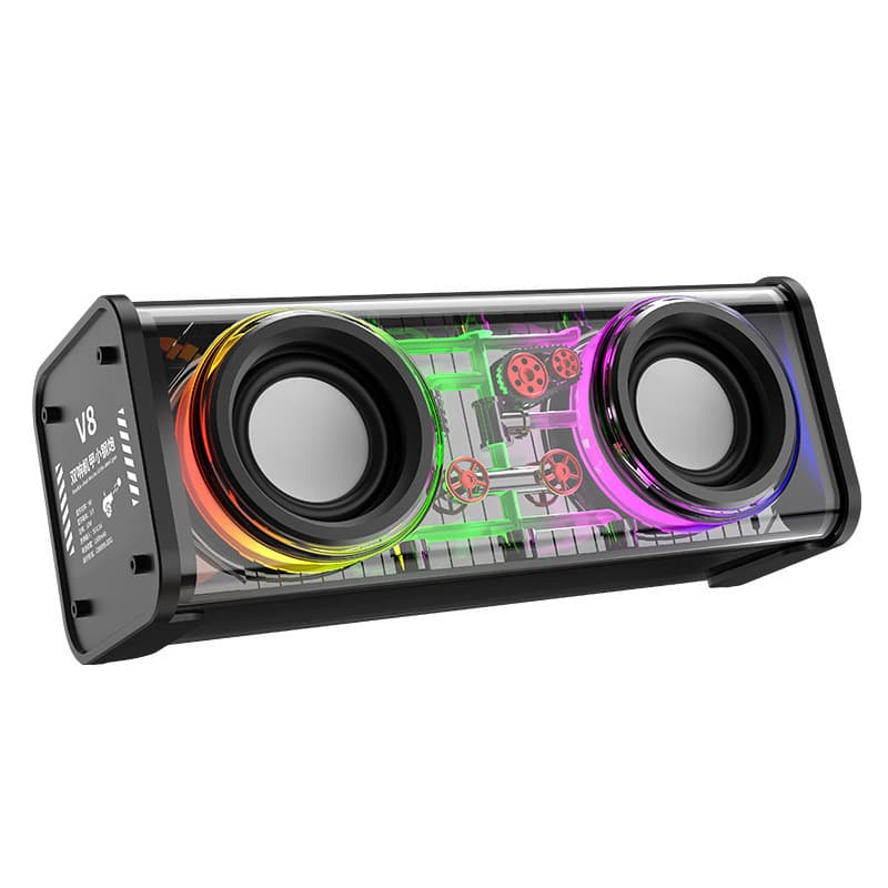 Transparent LED Bluetooth Speaker for Music and Mood - Default