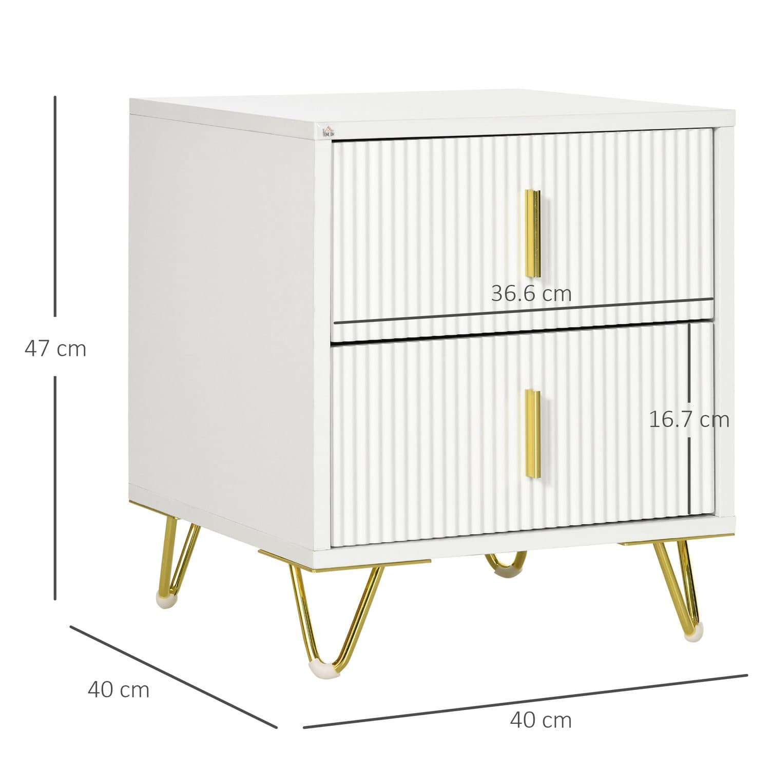 White & Gold Drawers - image 1