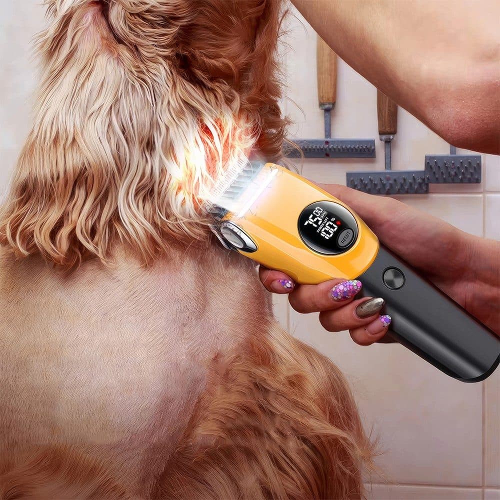 Cordless Pet Grooming Clippers with LED Light and 3-Speed Control - image 5