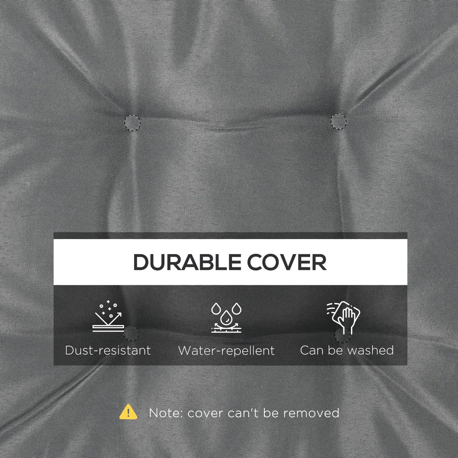 Set Of 4 Grey Garden Cushions For Dining Chairs - image 3