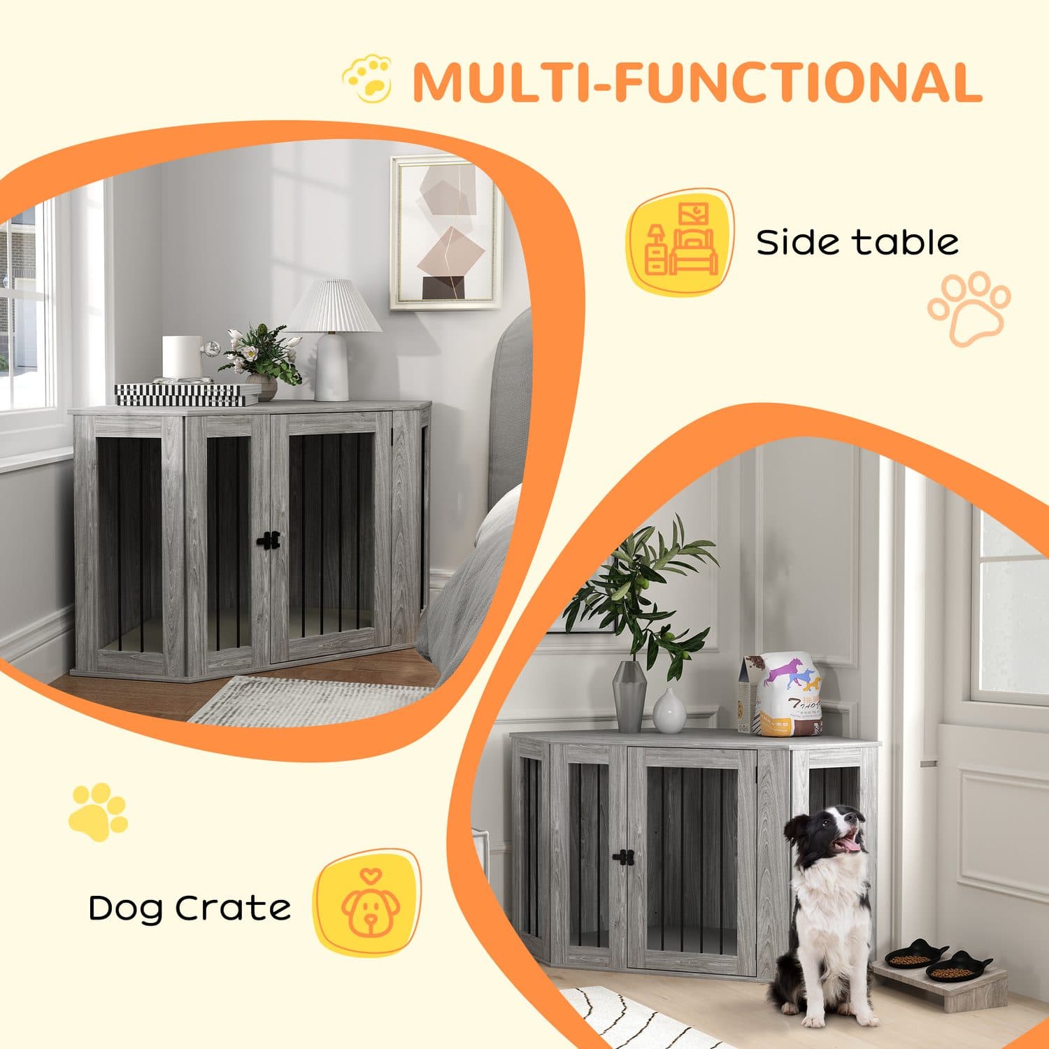 PawHut Dog Crate Side Table - image 3