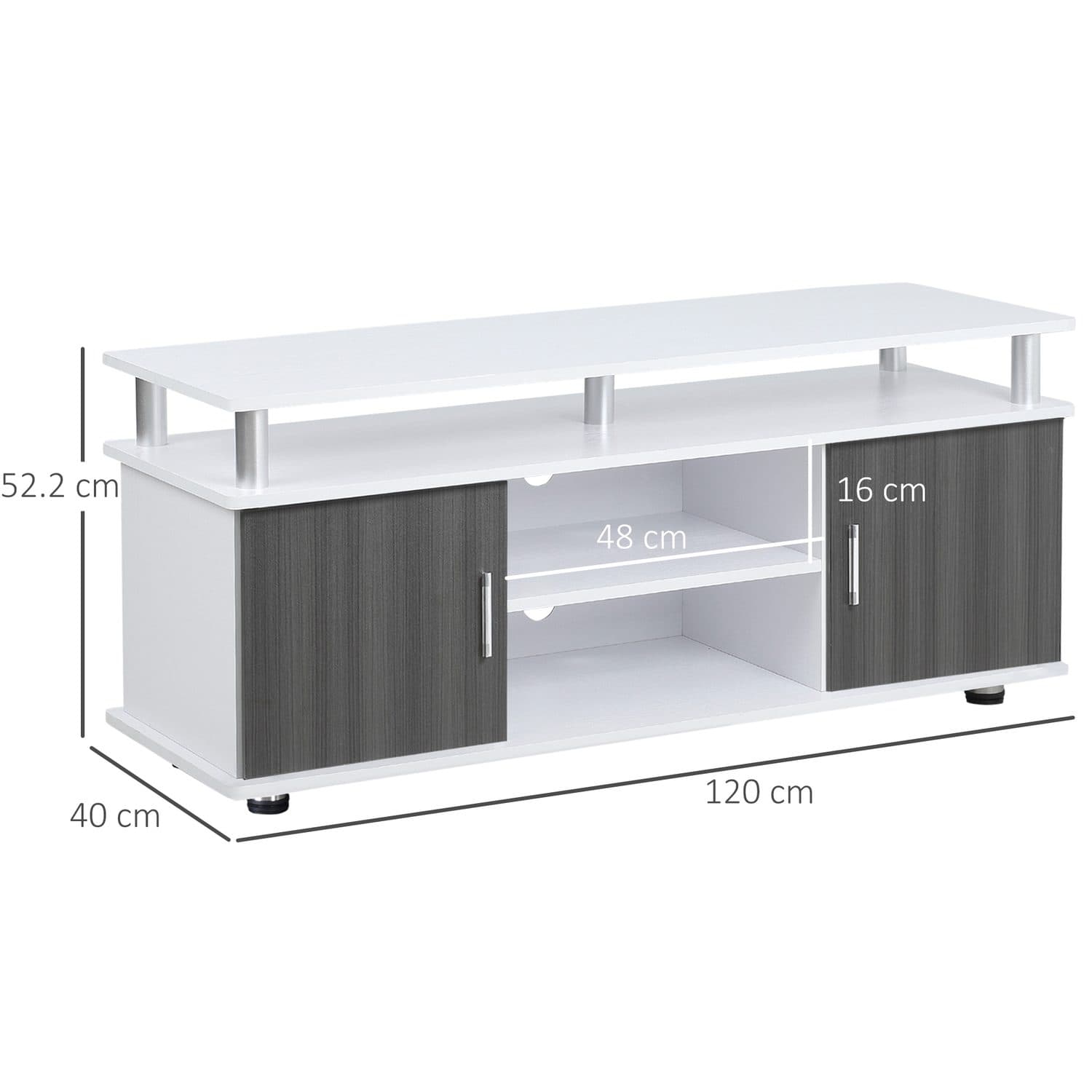 Grey & White TV Unit - image 3