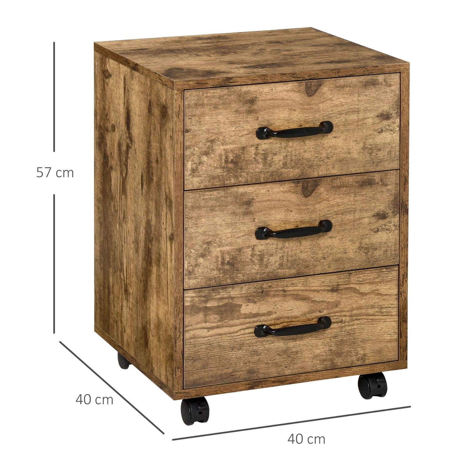 Rustic Mobile Filing Cabinet - image 3