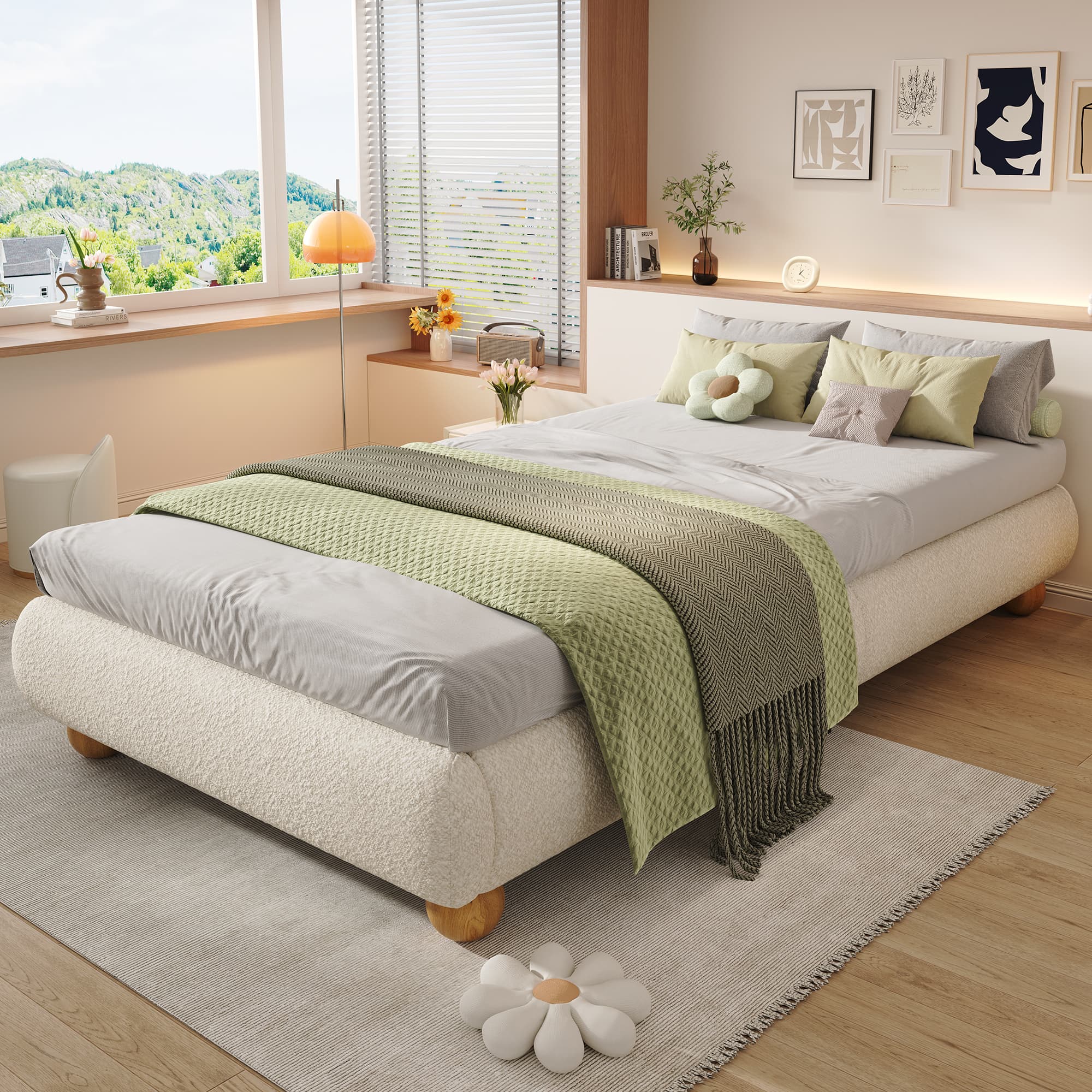 Boucle Single Bed