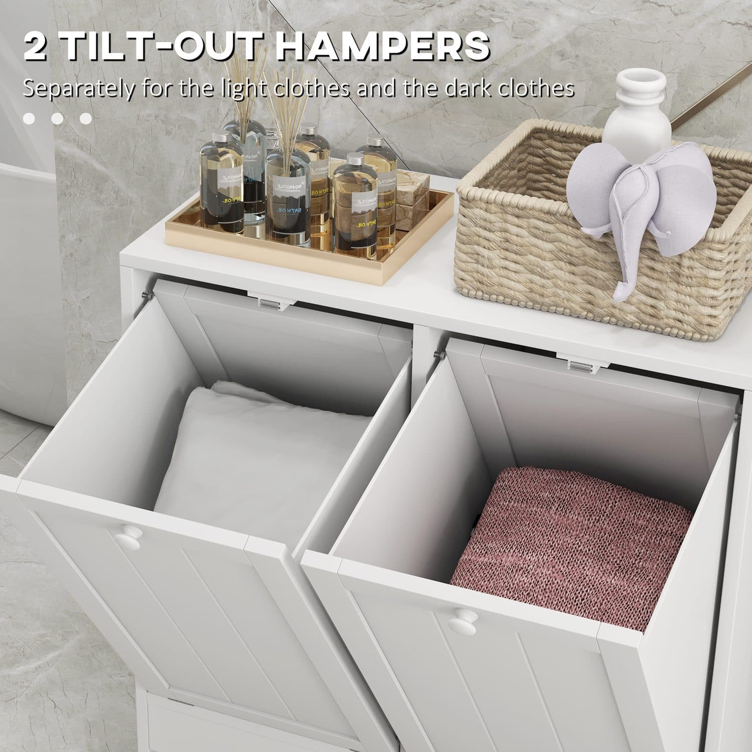 Kleankin Double Laundry Hamper - image 5