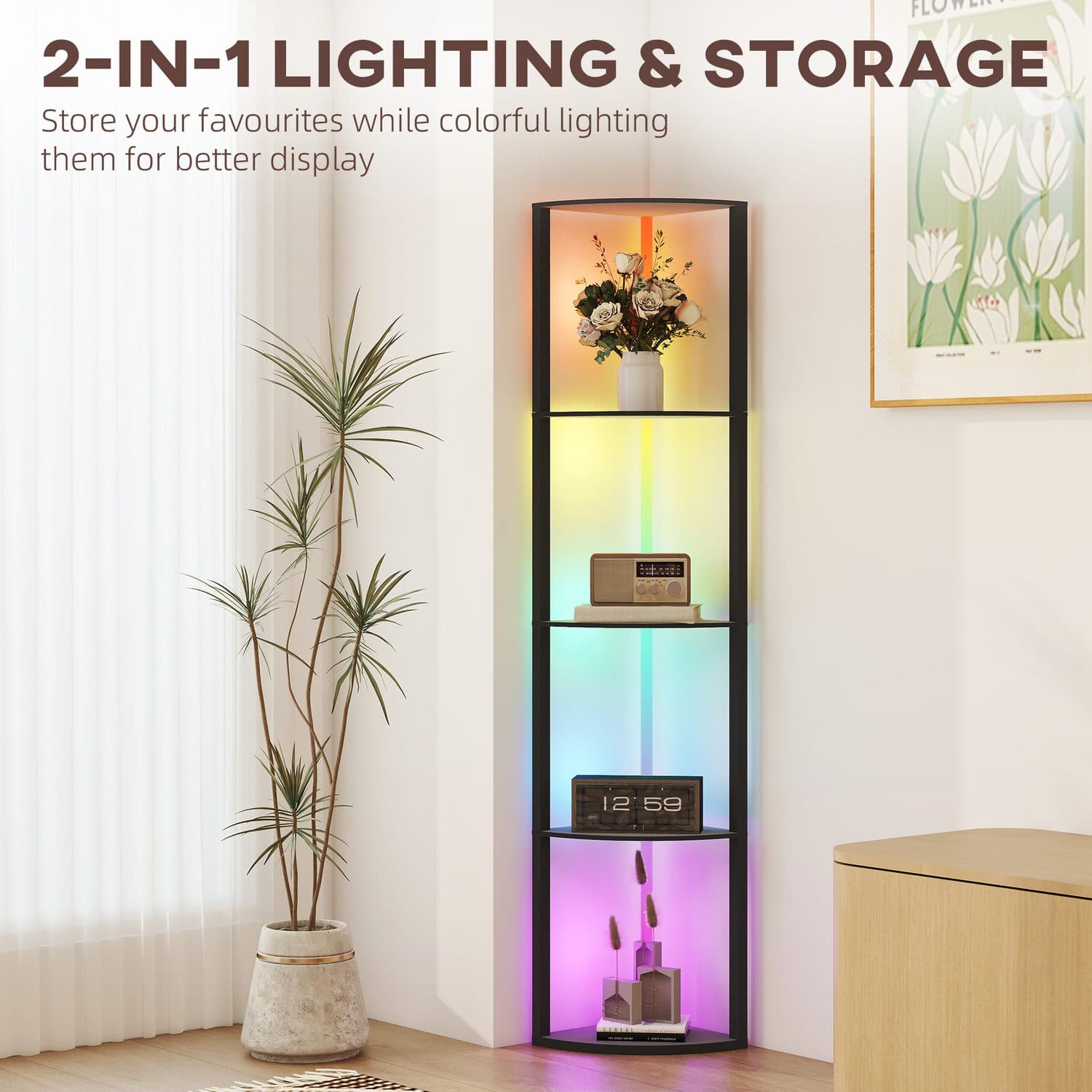 RGB LED Shelf Floor Lamp - image 5