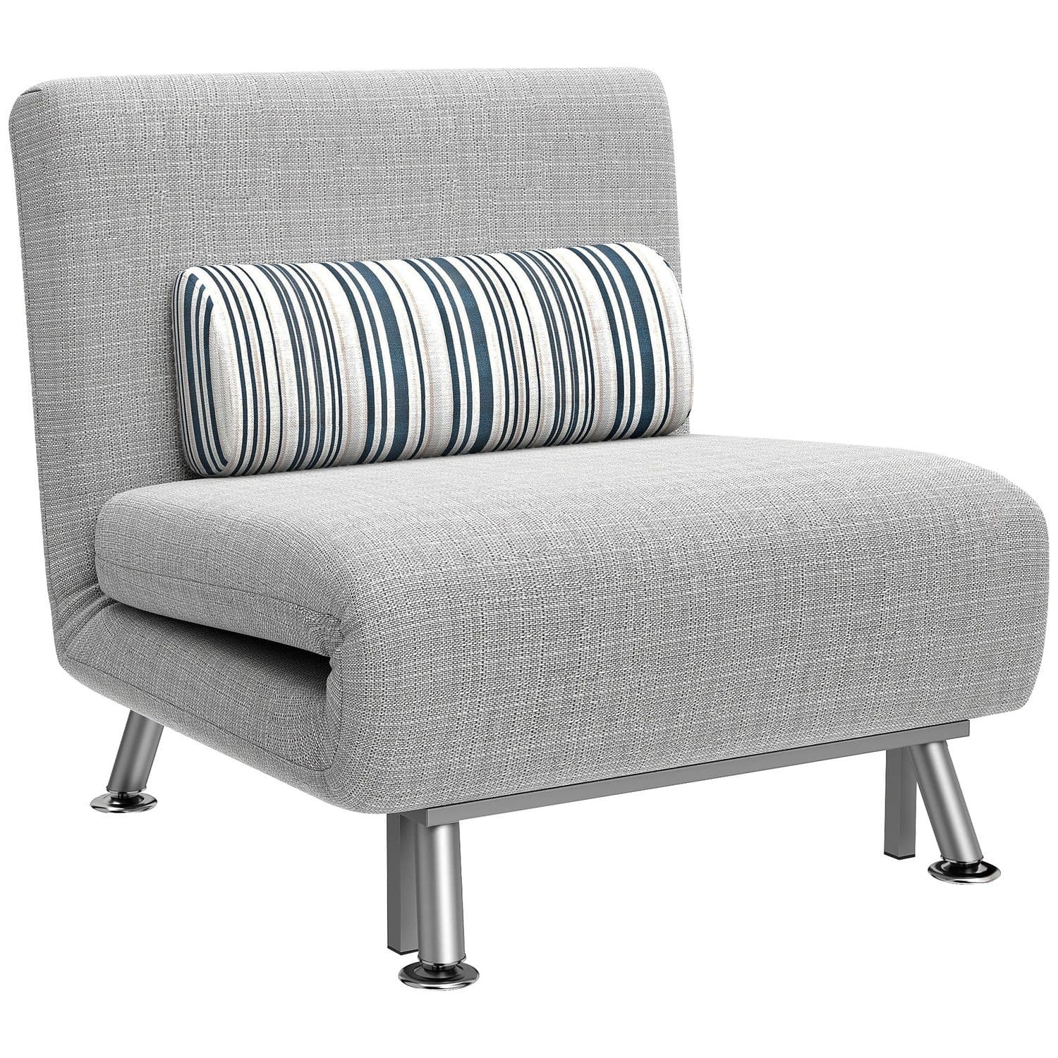 Light Grey Single Sofa Bed - Grey