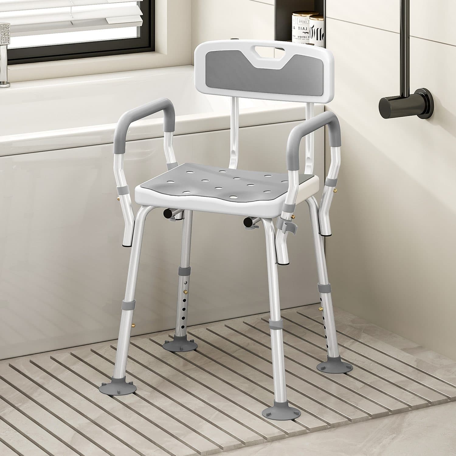 Comfort with Our Adjustable Padded Shower Chair - image 1