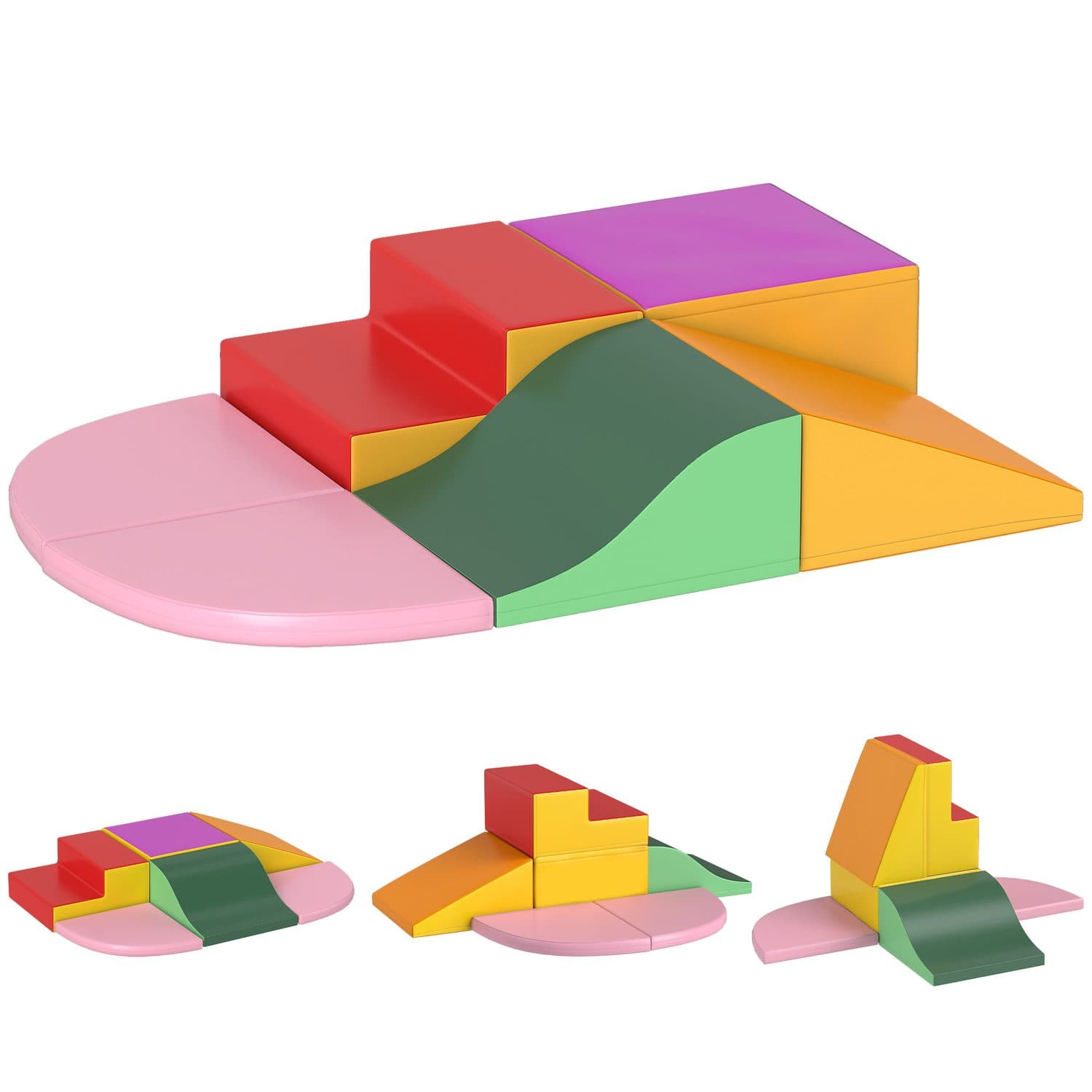 Colourful Soft Play Blocks for Early Climbing