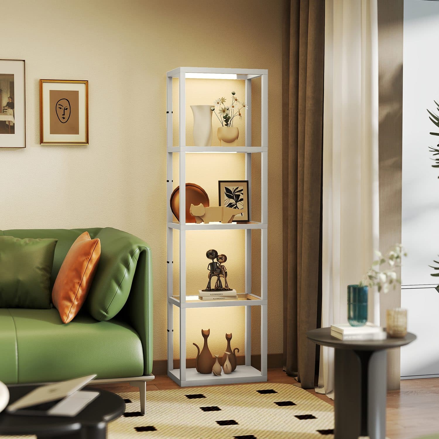 Grey 4-Tier LED Display Lamp - image 3