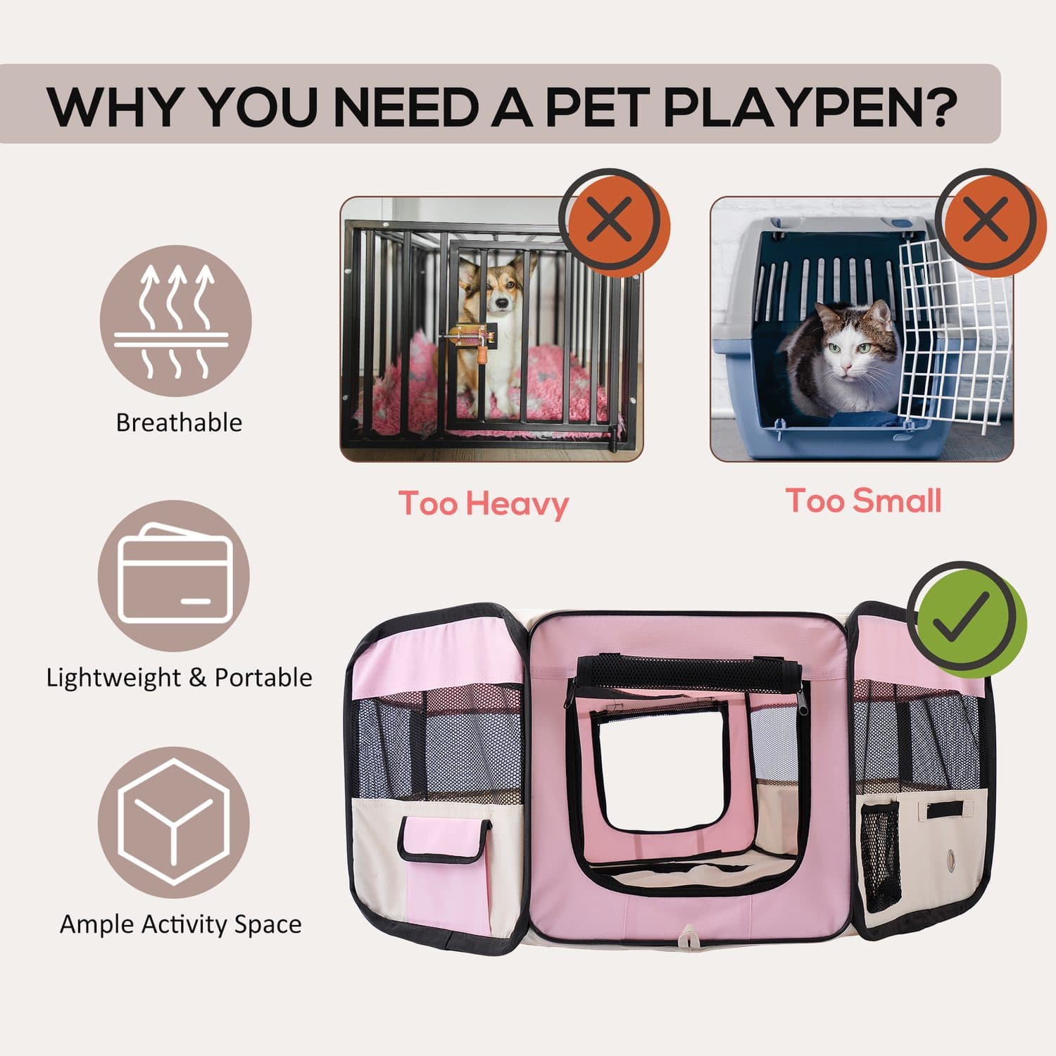 Portable Octagon Playpen with Carrying Bag - image 5
