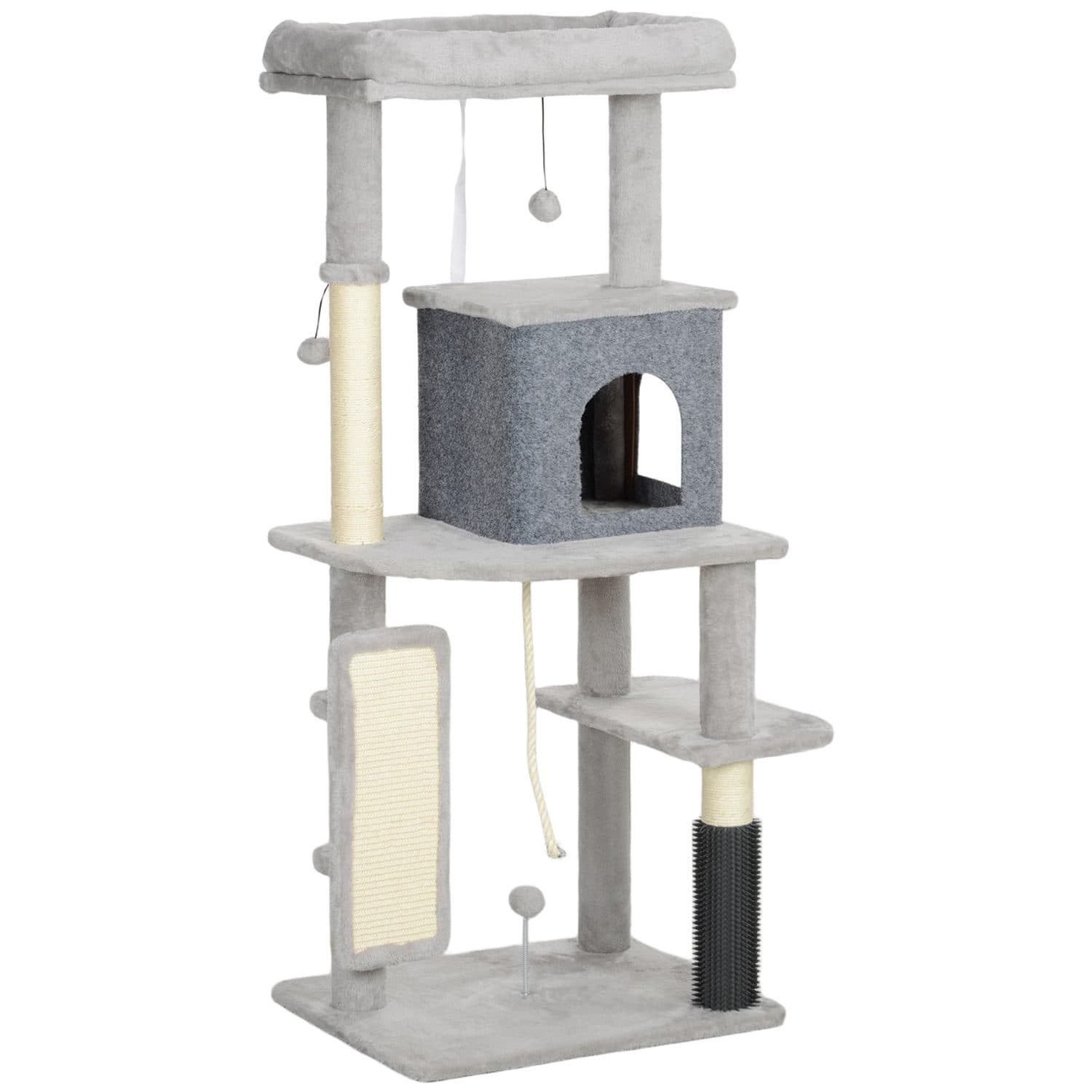 132cm Cat Tree with Cat House and Jumping Platform
