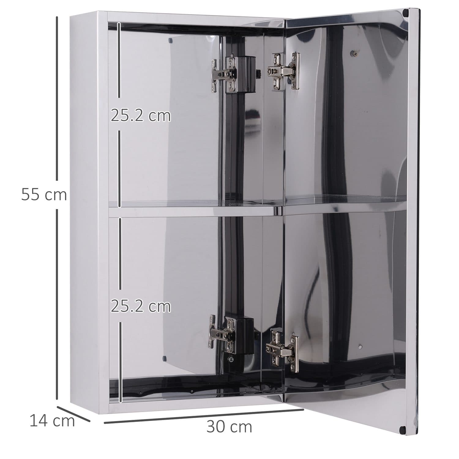 Space-Saving Frameless Stainless Steel Bathroom Cabinet - image 1
