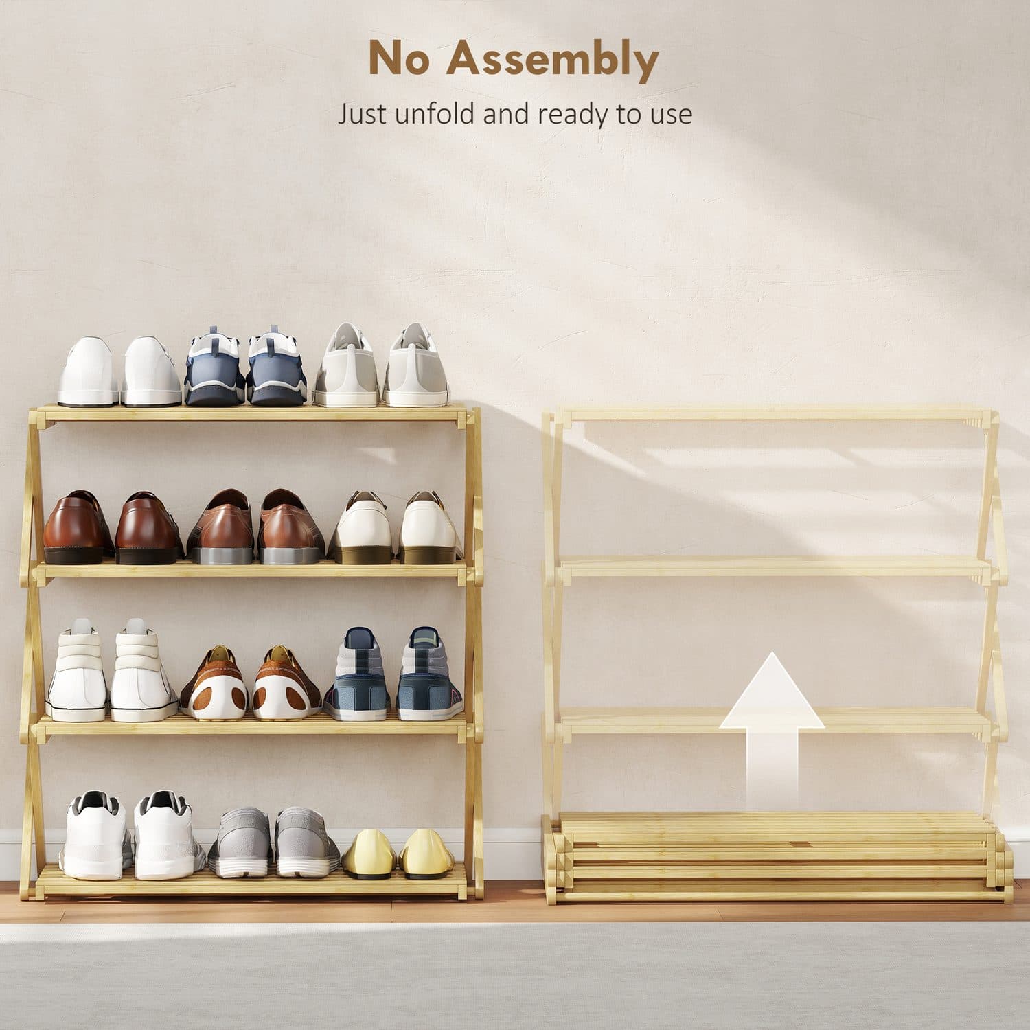 Natural Bamboo Shoe Rack for Tidy Everyday Footwear - image 3