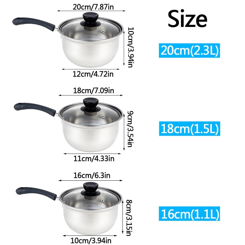 Three Stainless Steel Saucepans with Glass Lids for Every Hob - image 4