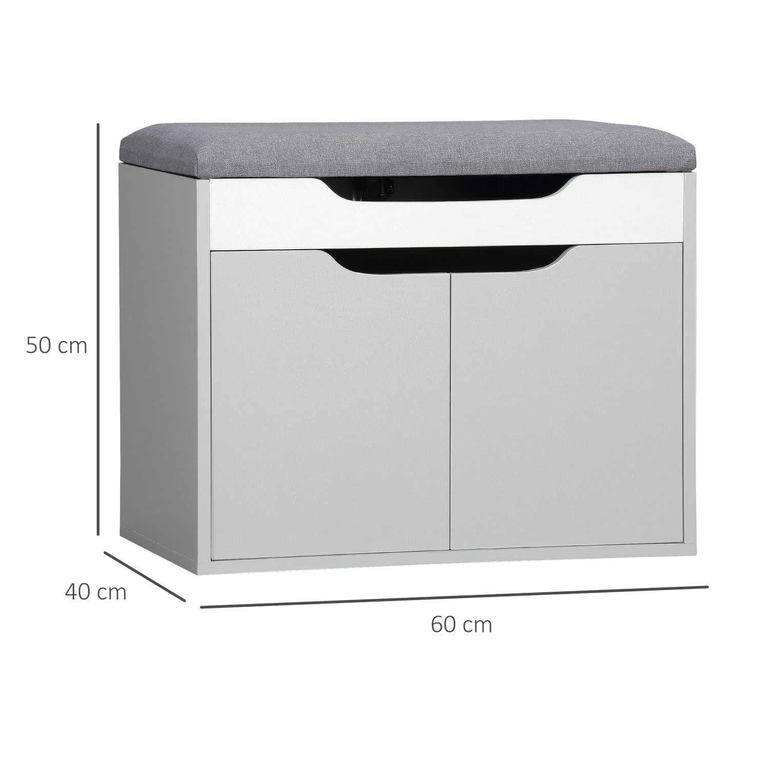 Light Grey Shoe Bench - image 4