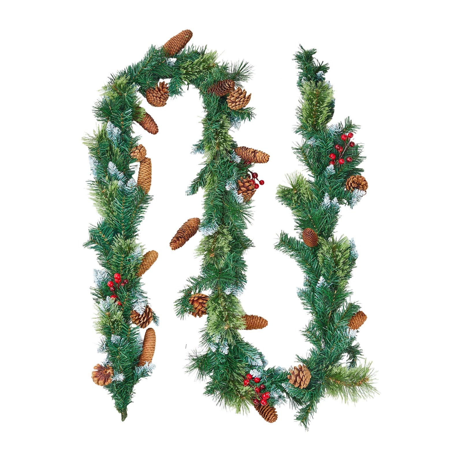 Pre-Lit Realistic Christmas Garland for Festive Home Decor