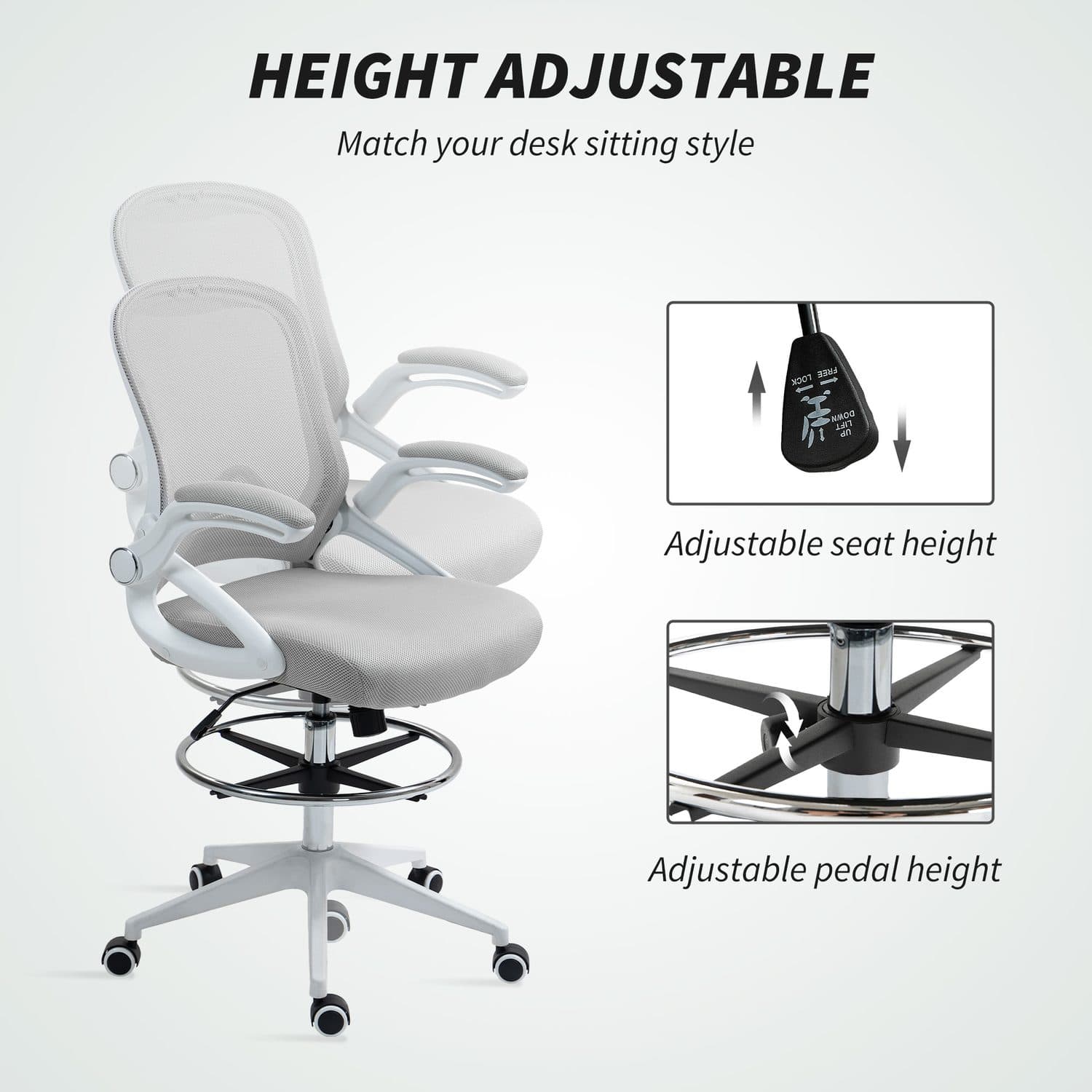 Ergonomic Drafting Chair - image 5