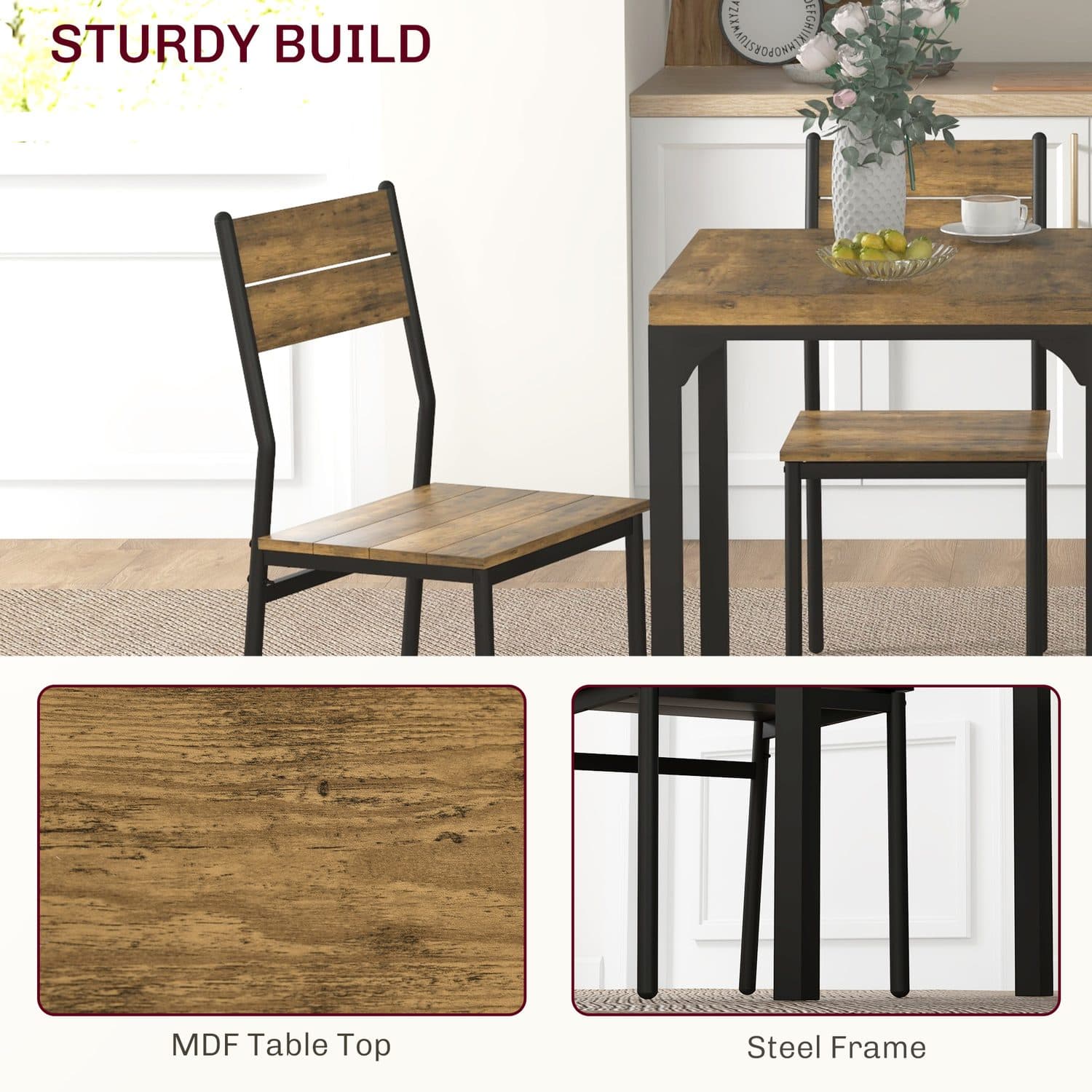 Compact 3-Piece Dining Set - image 2