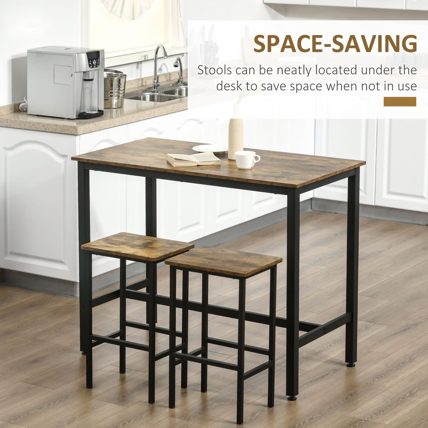 Rustic 3-Piece Breakfast Bar Set - image 5