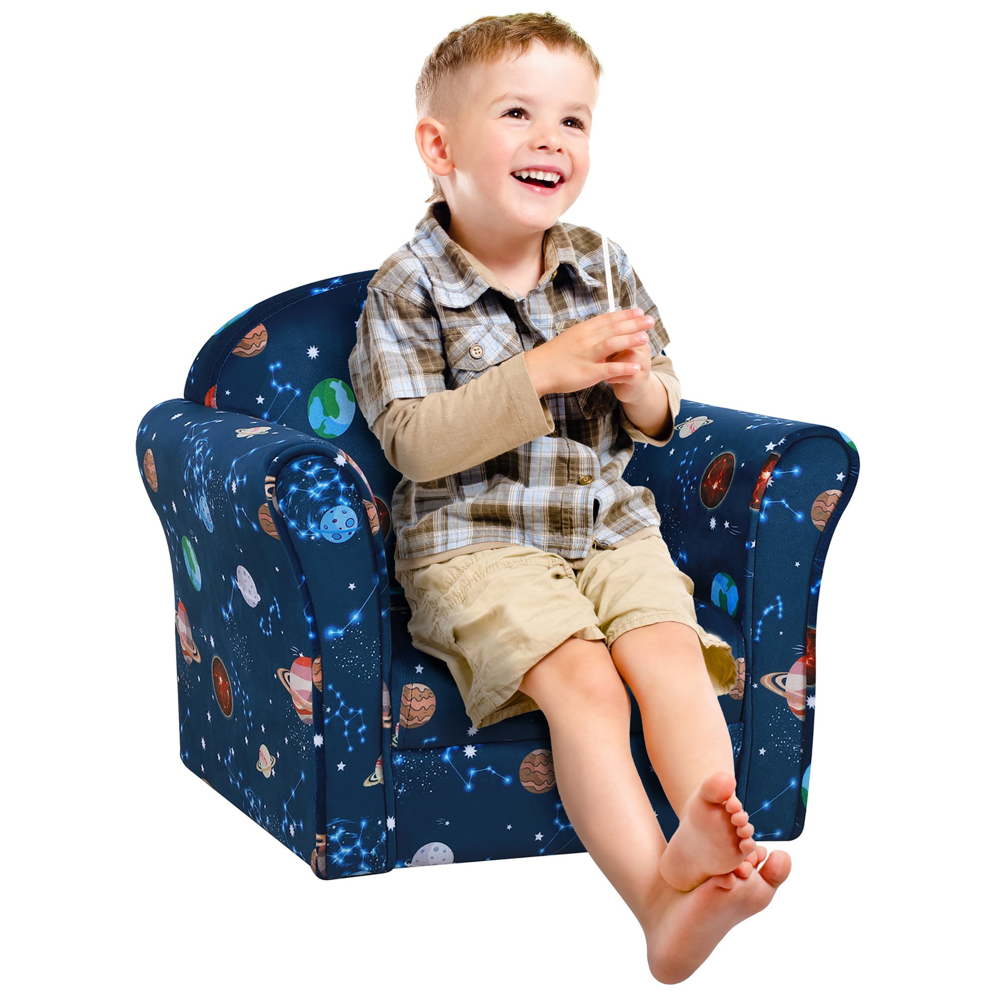 Blue Space Themed Kids Armchair