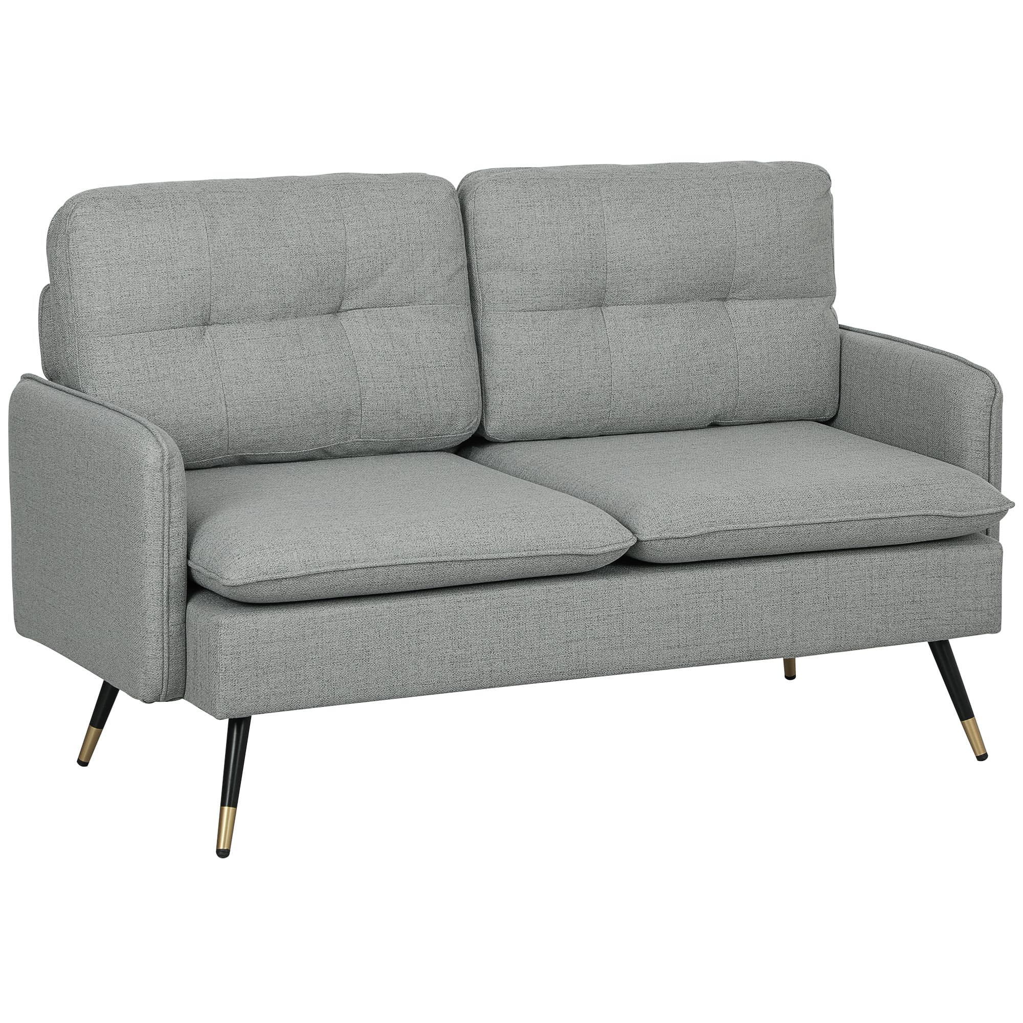 Compact Grey Two Seater Sofa