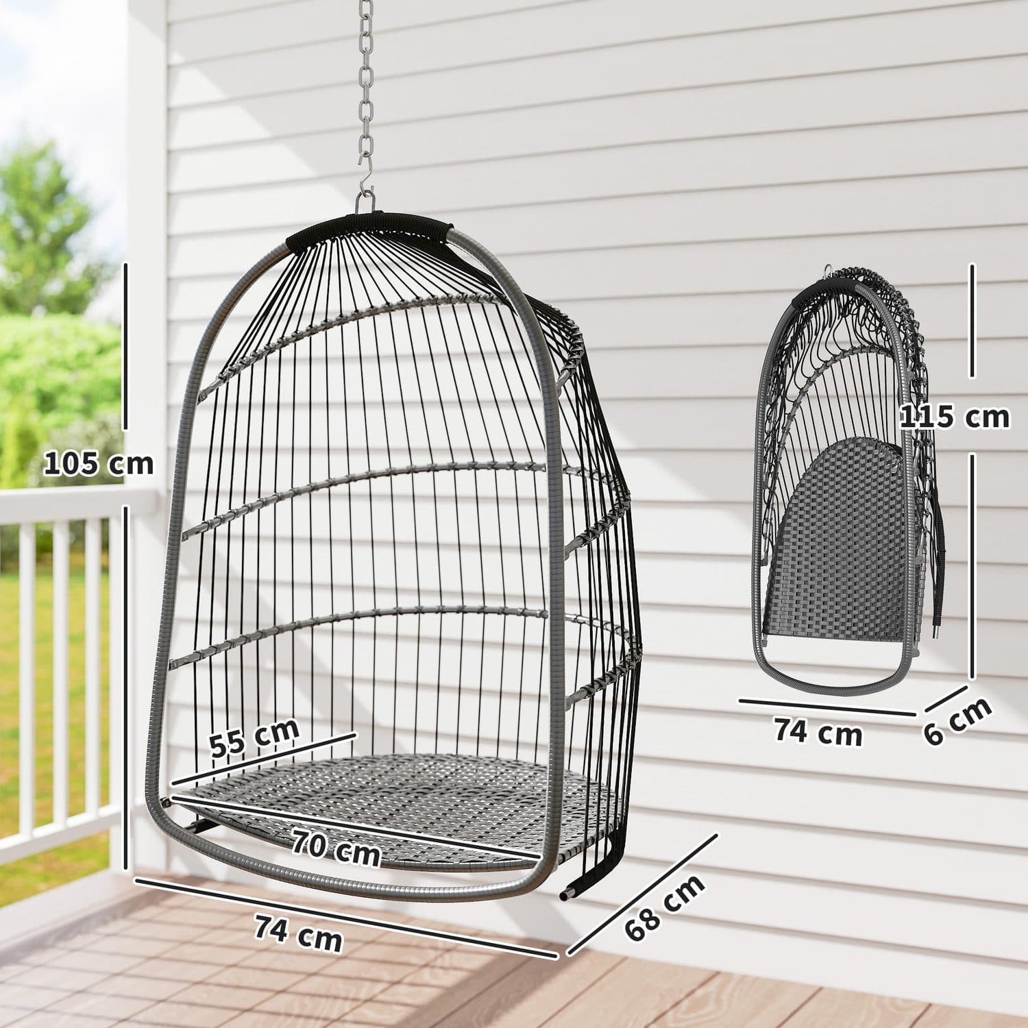 Foldable Hanging Egg Chair - image 2