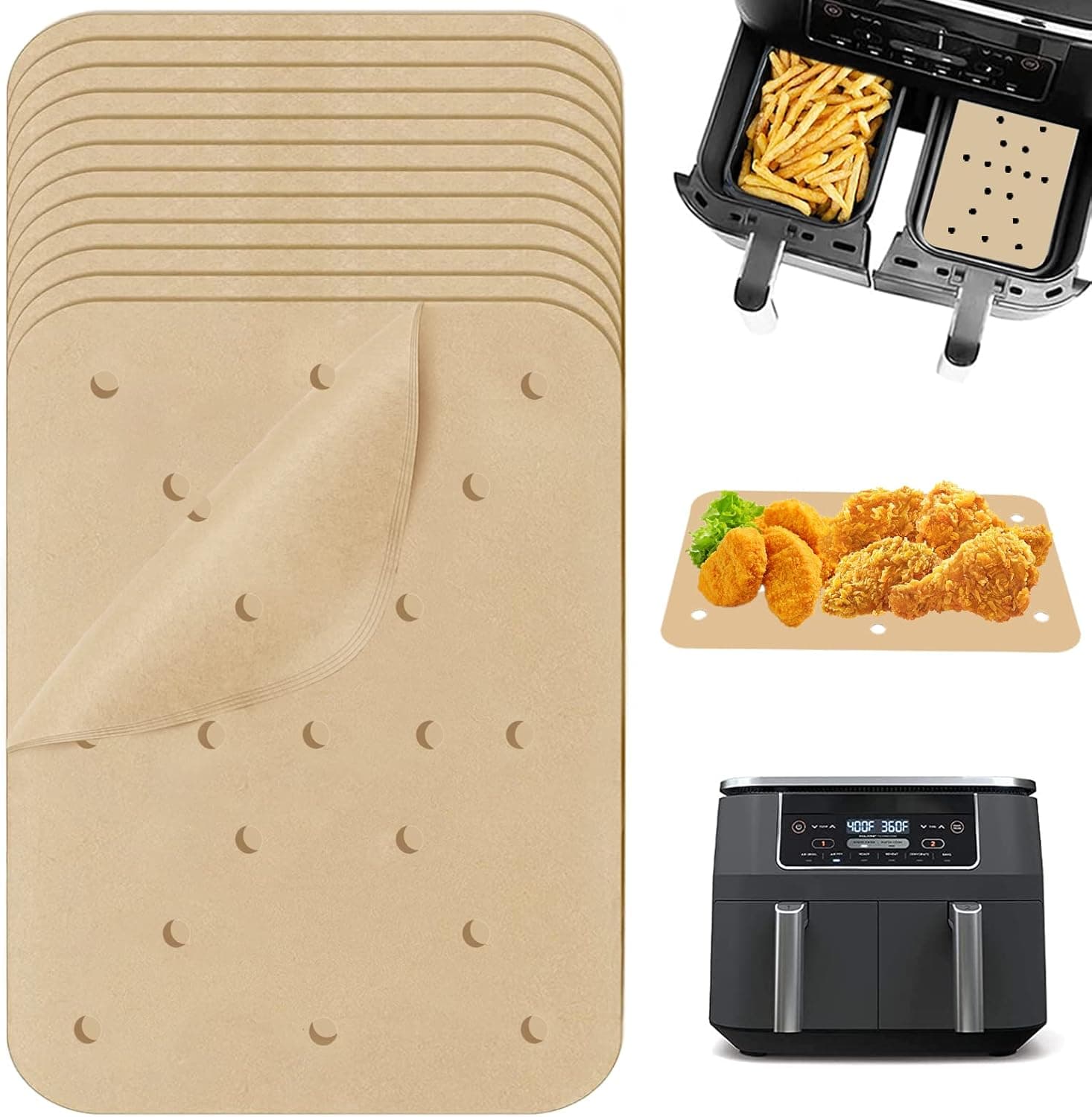 Perforated Air Fryer Liners for Easier Clean-Up - Default