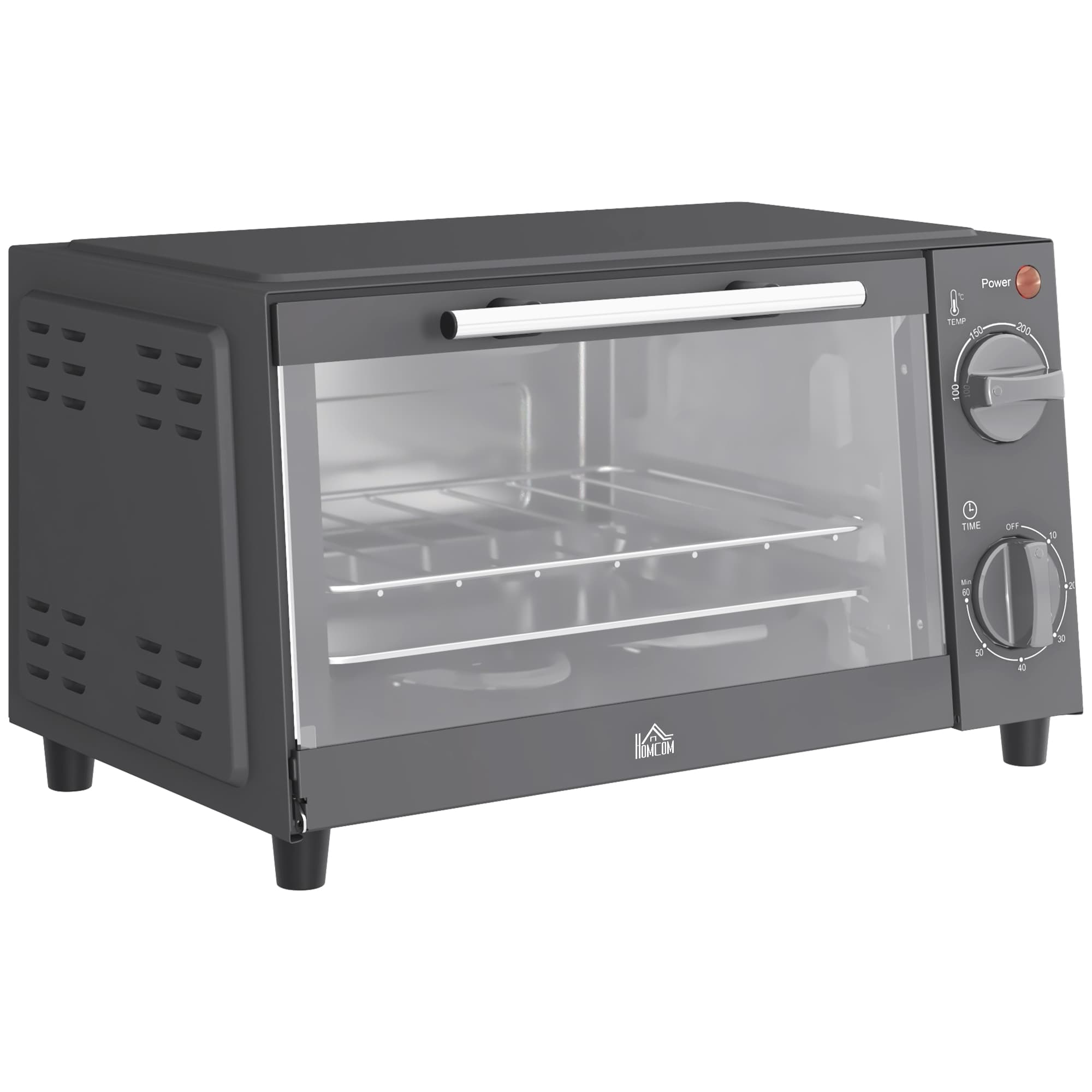 Compact 9L Countertop Oven with 60-Minute Timer