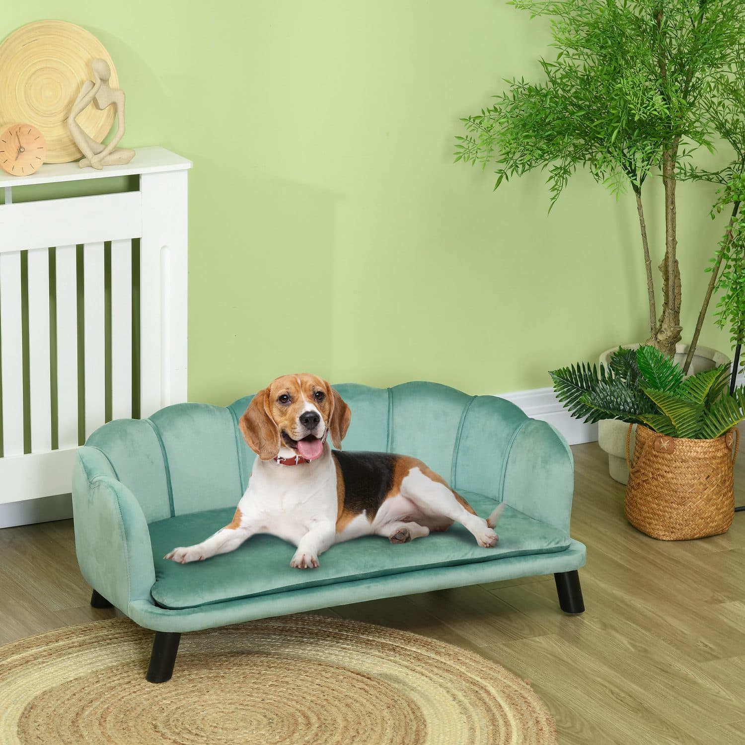 PawHut Luxury Green Dog Sofa Bed for Medium & Large Dogs - image 1
