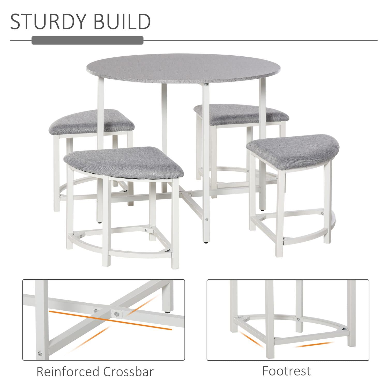 Space-Saving Round Dining Set - image 3