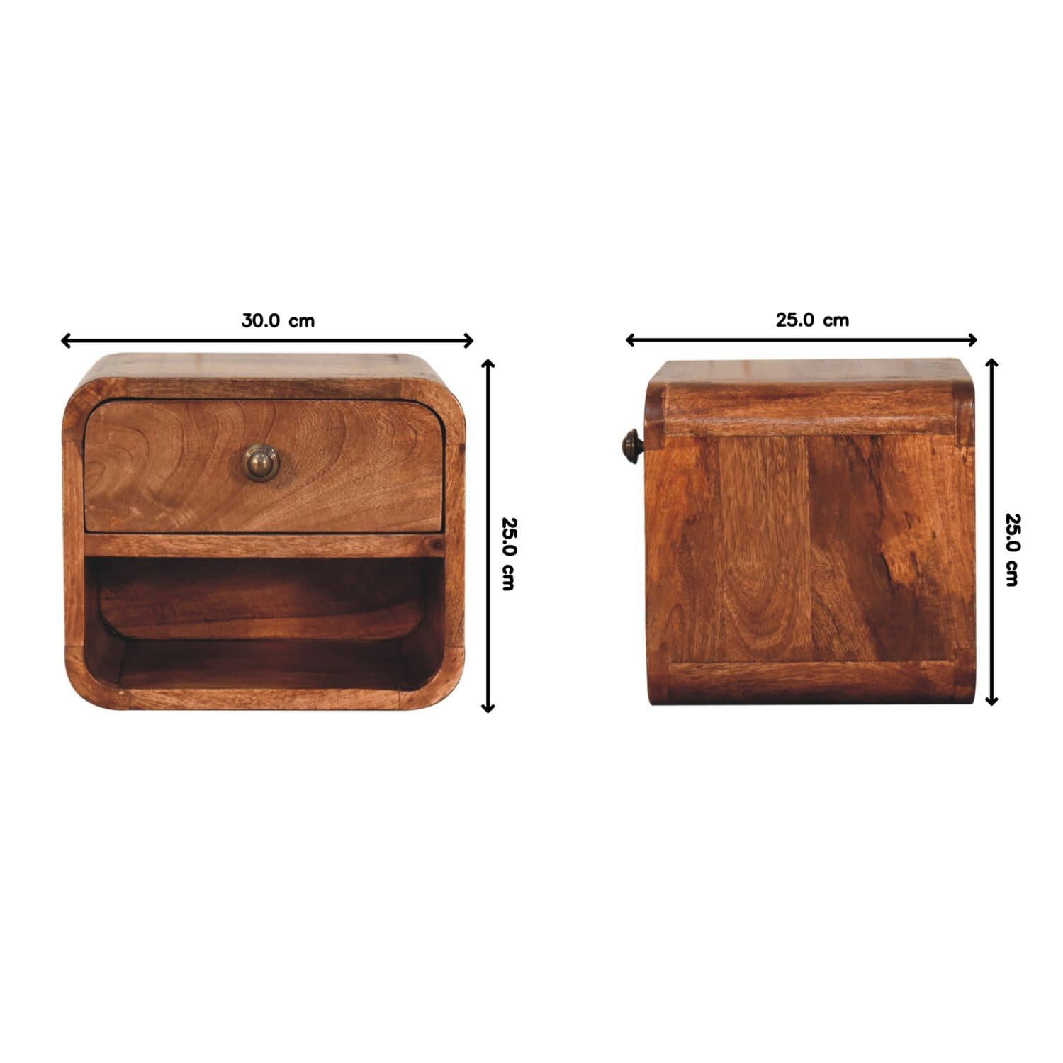 Space-Saving Solid Wood Floating Bedside Table - image 5