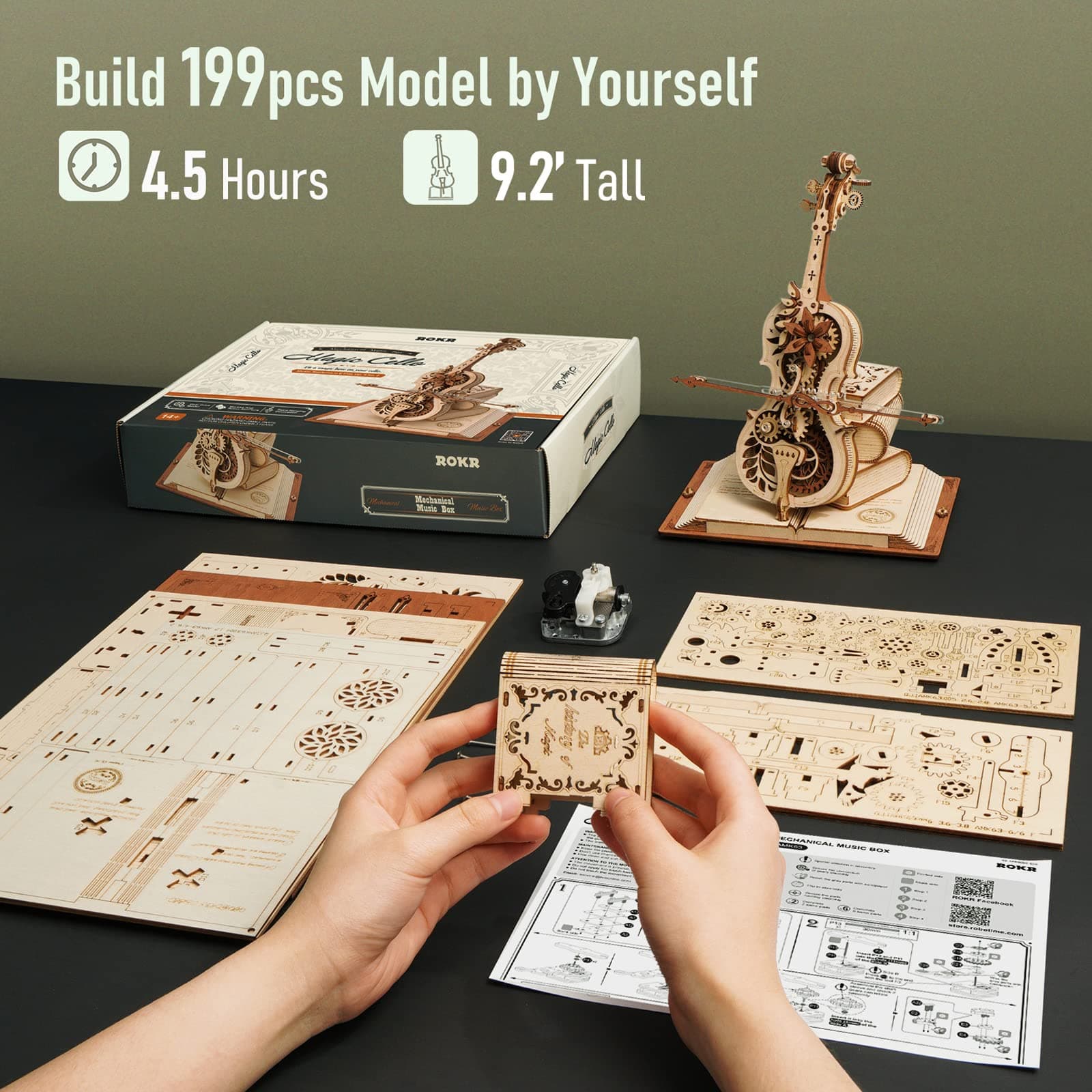 Magic Cello Mechanical 3D Puzzle & Music Box - image 6